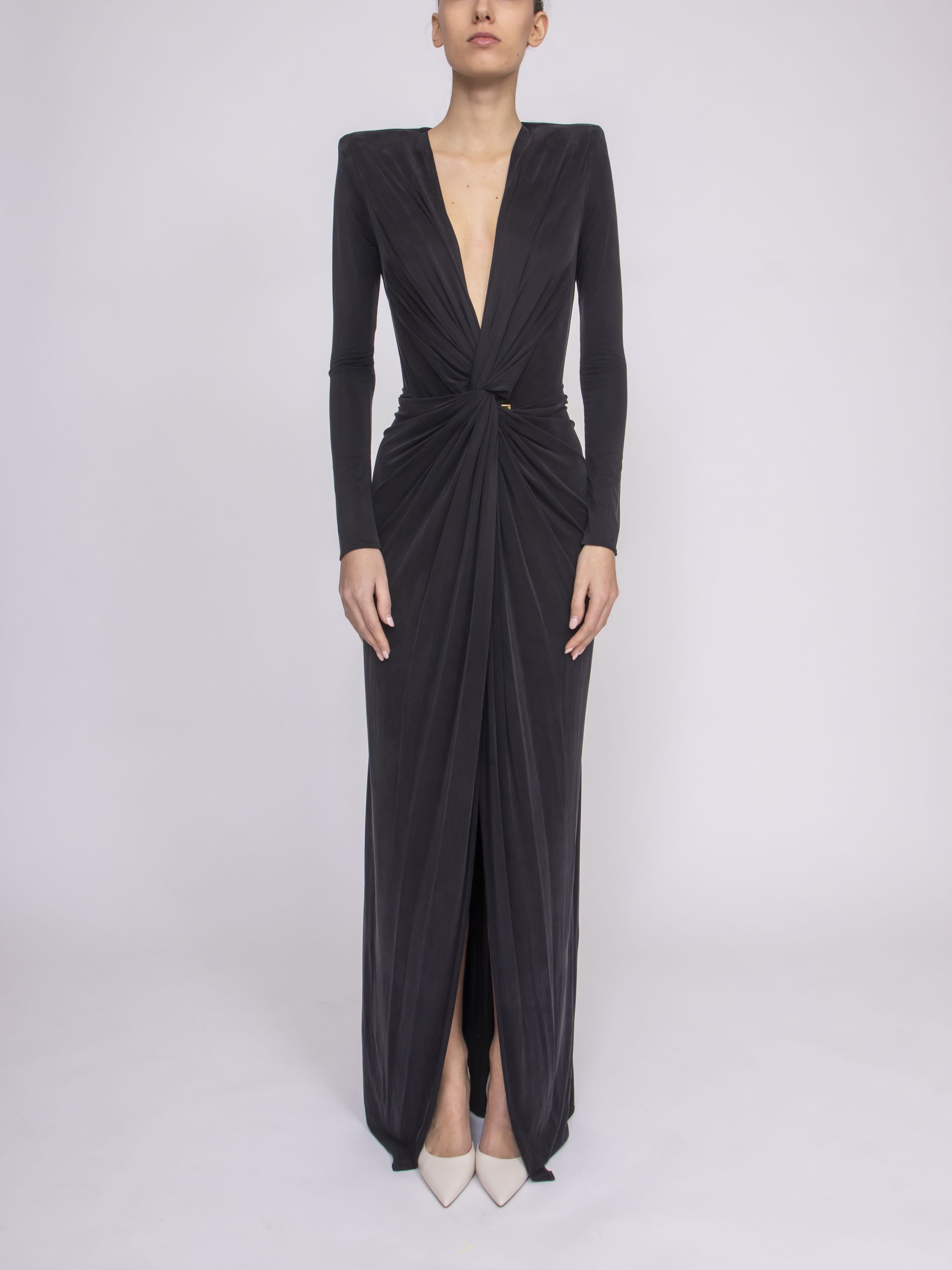 ワンピース ELISABETTA FRANCHI Woman Dress Black AB602 110 Elisabetta Franchi Women's Dress 110 Black – Vanda Boutique