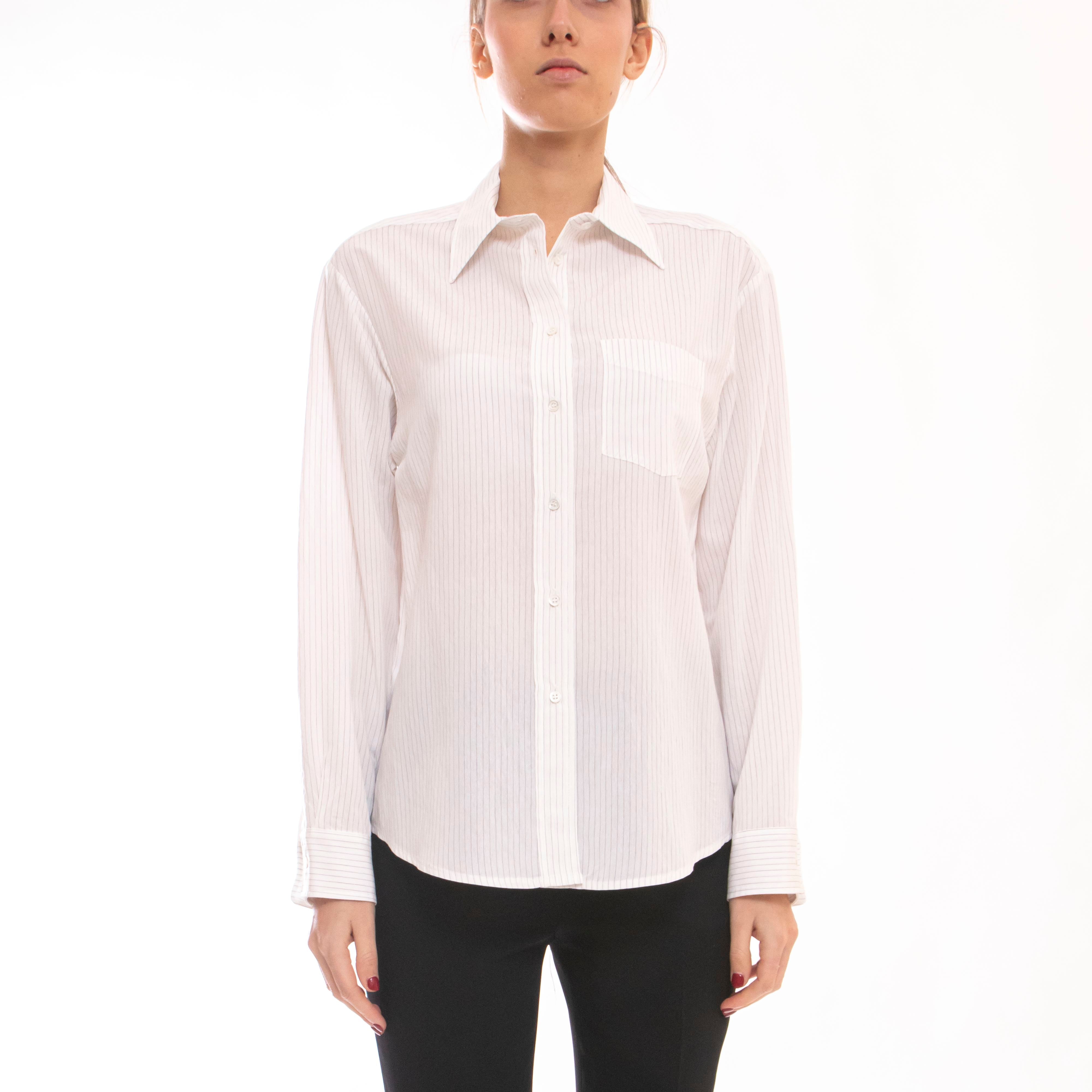 Tシャツ・カットソー PINKO FW24 CAMICIA (103708A273 ZZ1) Pinko Women's Shirt Bastonetto 103708-a273 Zz1 White/black