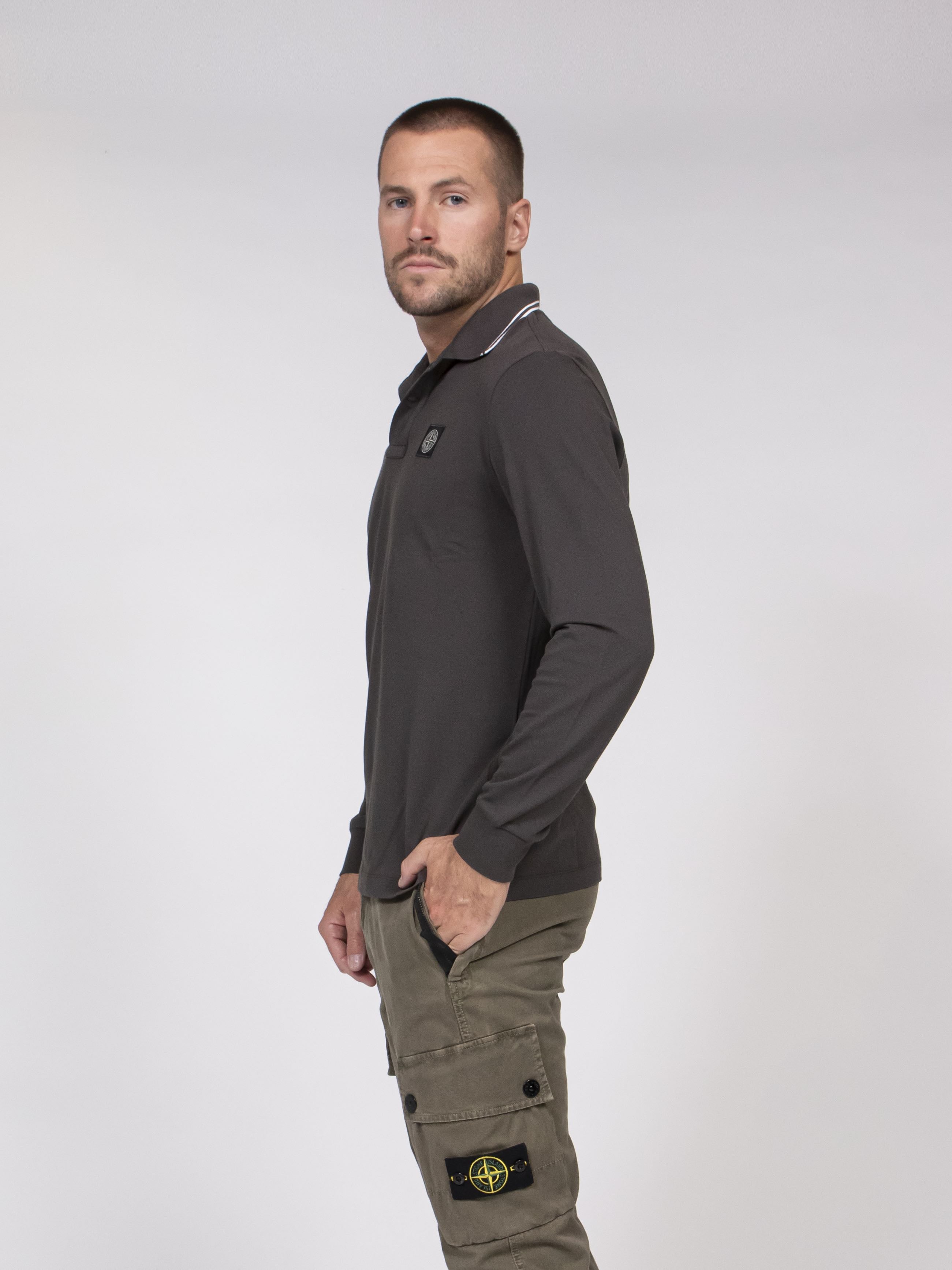 Stone Island Polo M/l Slim Fit V0062 PIOMBO