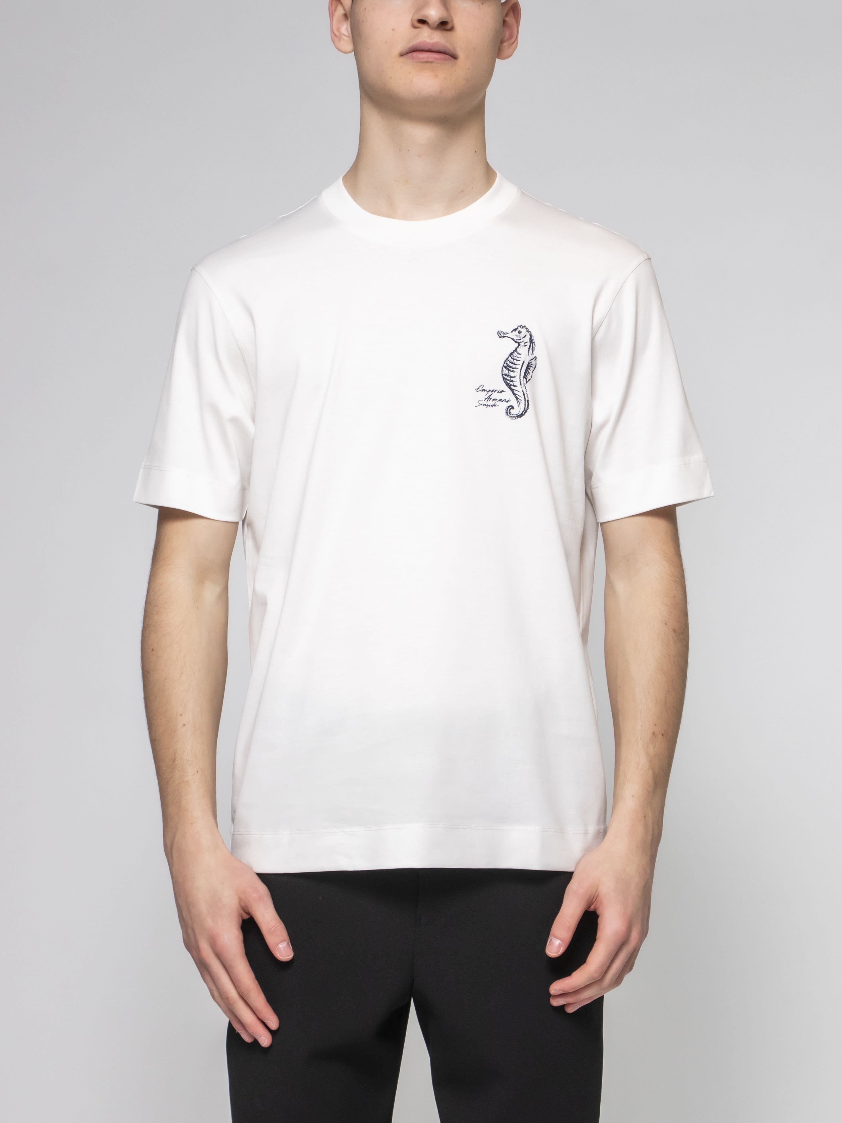 Tシャツ・カットソー EMPORIO ARMANI Men T-shirt White EM000311AF10761 U0003 Emporio Armani Outlet: T-shirt men - White | Emporio Armani