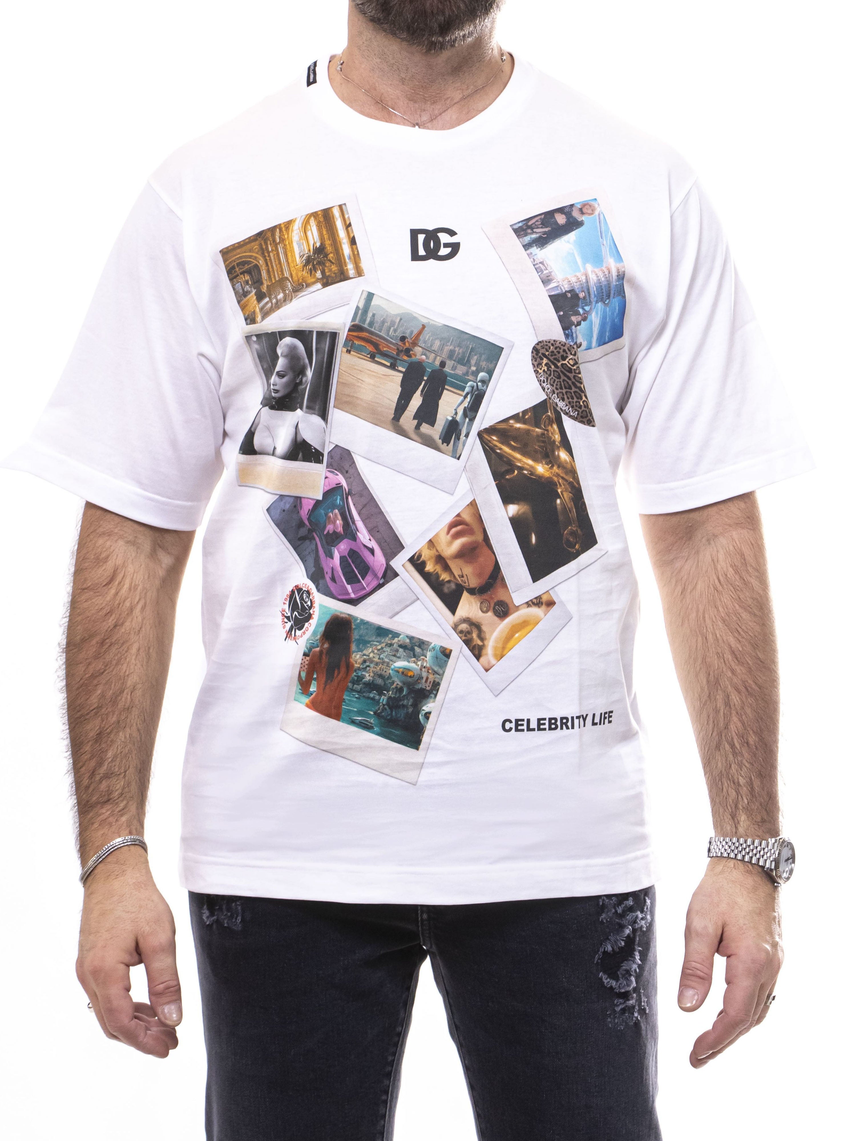 Tシャツ・カットソー DOLCE  GABBANA Men T Shirts G8PN9T G7O4T W0800 WHITE Dolce & Gabbana T-shirt with print | Men's Clothing | Vitkac