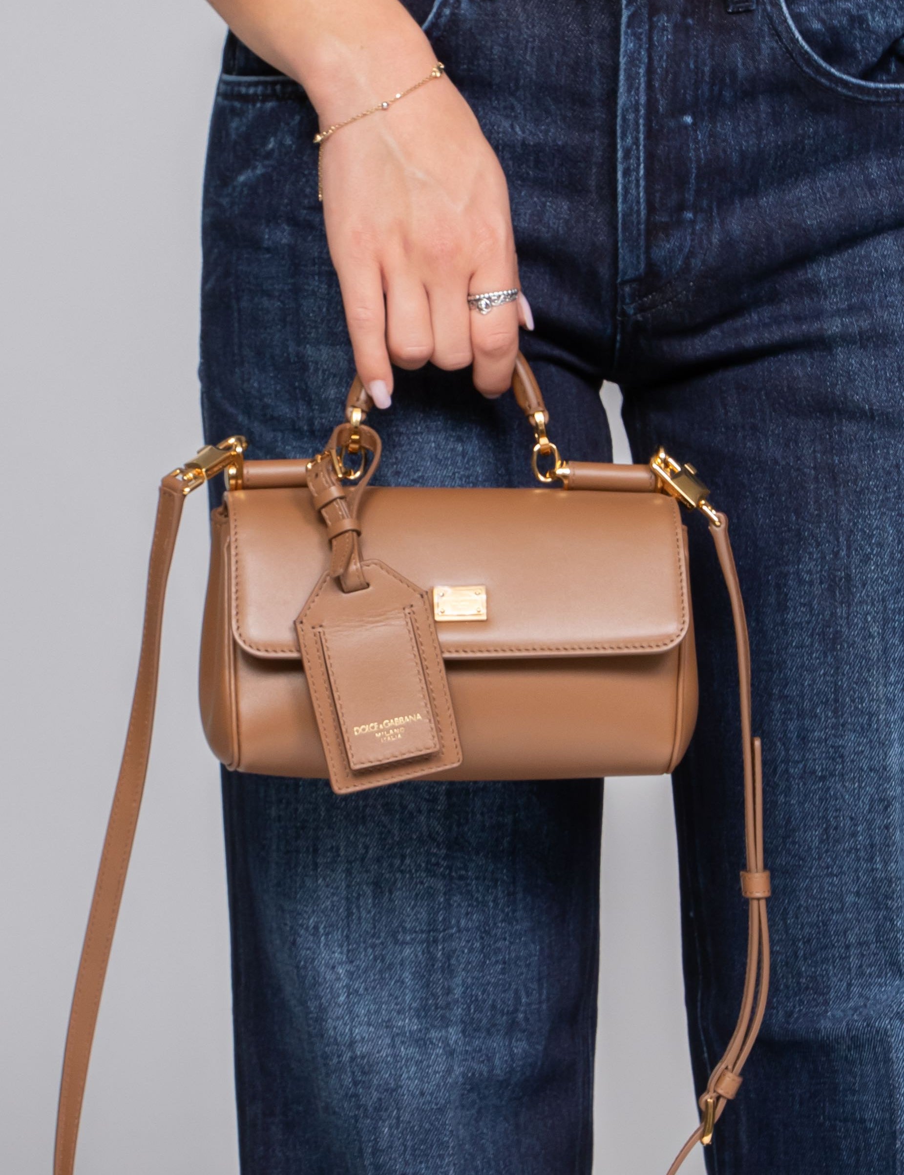 DOLCE & GABBANA BORSA PLONGE LUX 8Z093 CARAMELLO