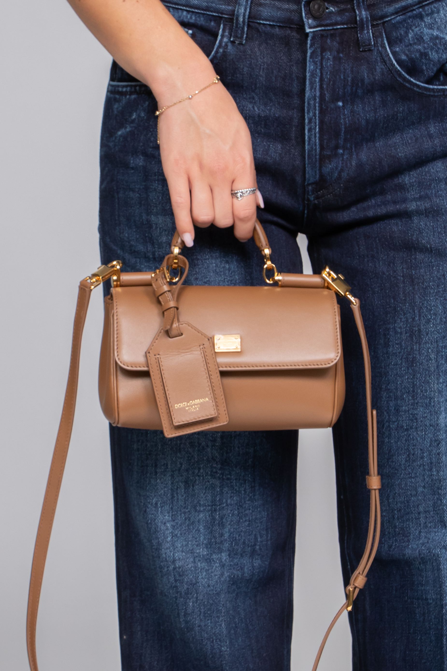 DOLCE & GABBANA BORSA PLONGE LUX 8Z093 CARAMELLO