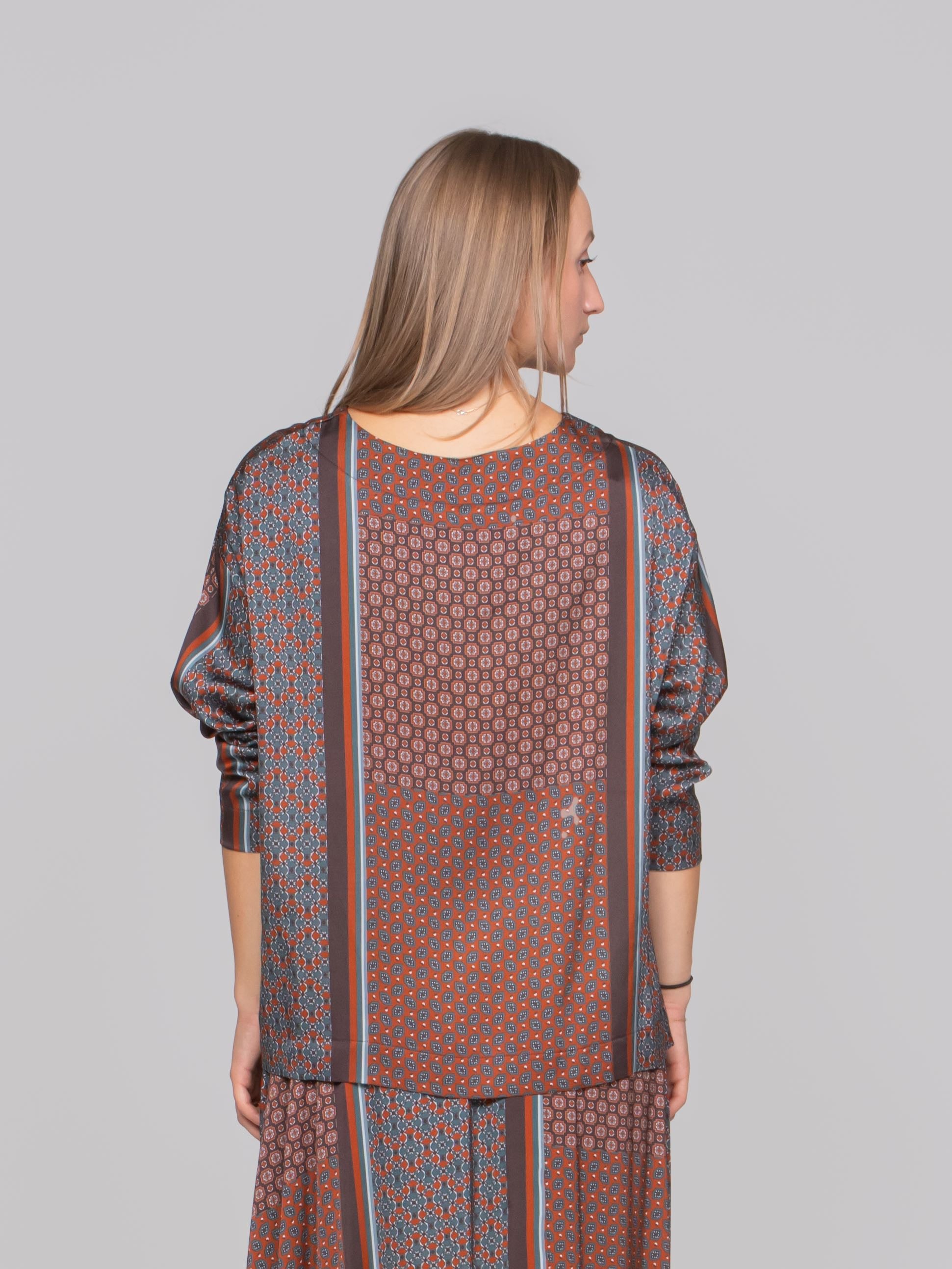 OBLO' BLUSA 06 FANTASIA MARRONE