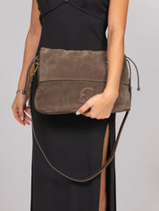 COCCINELLE BORSA LIDIA SUEDE W25 FANGO/FANGO