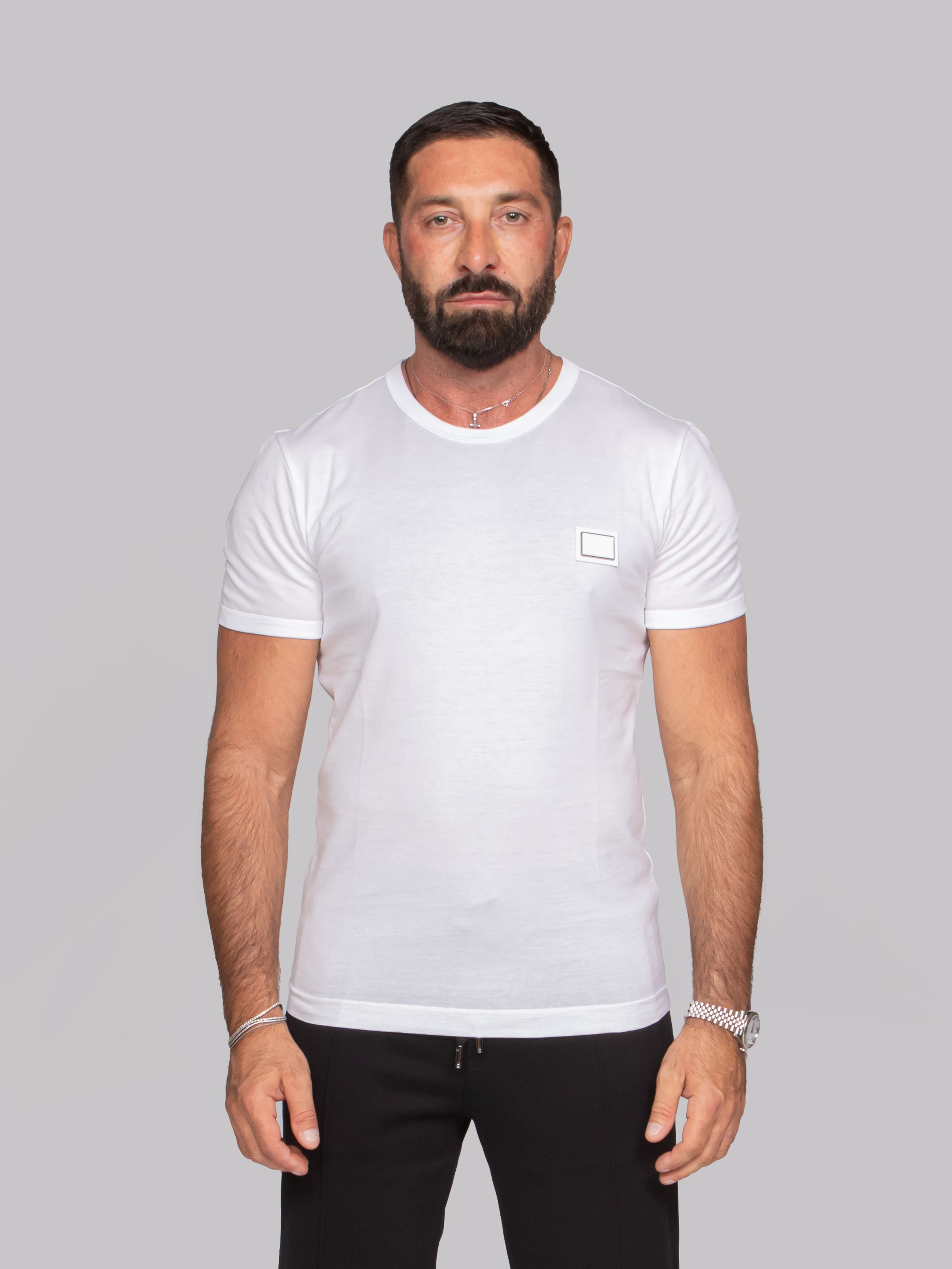 DOLCE & GABBANA T-SHIRT M/CORTA W0800 BIANCO OTTICO