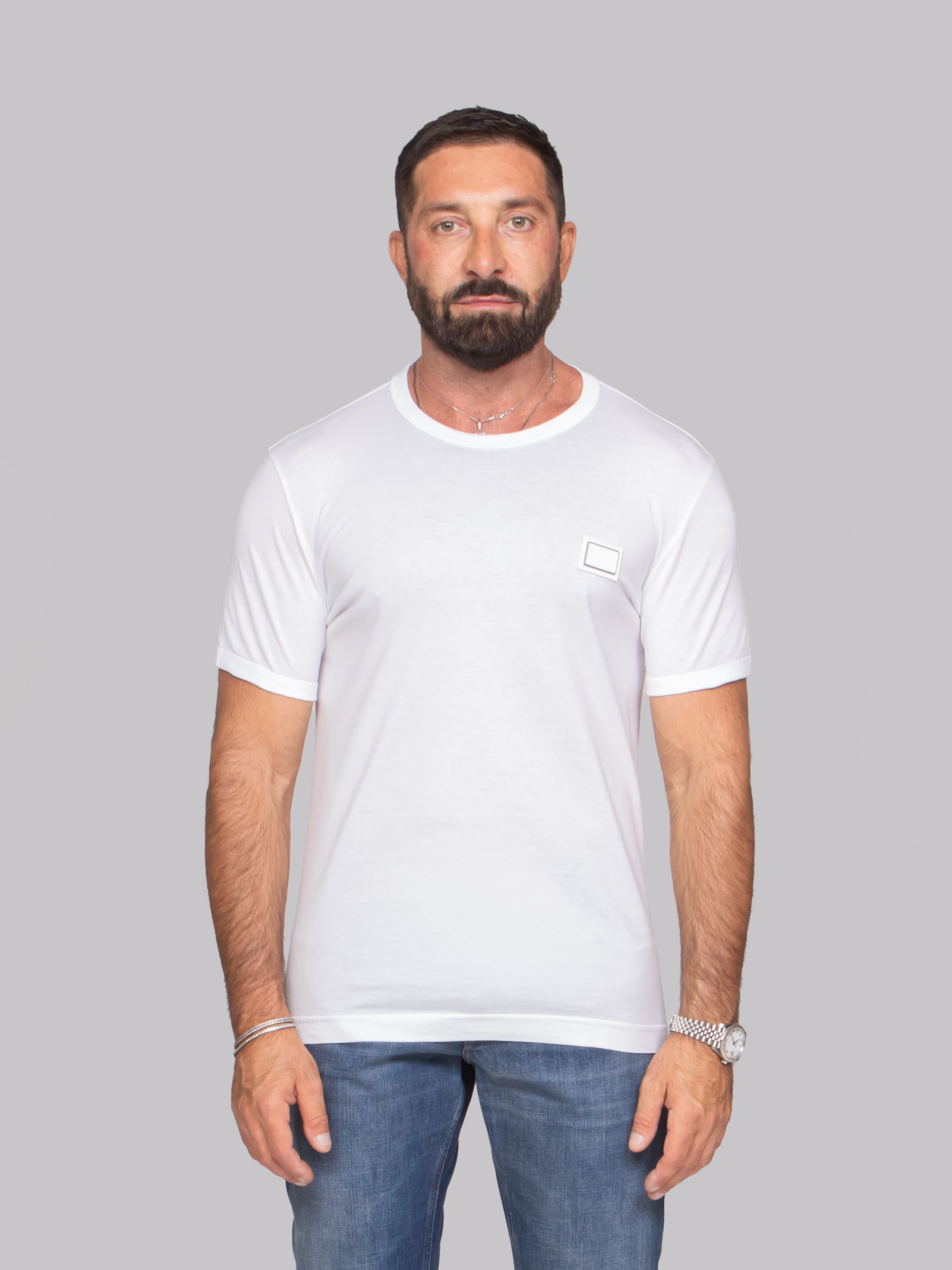 DOLCE & GABBANA T-SHIRT M/CORTA W0800 BIANCO OTTICO