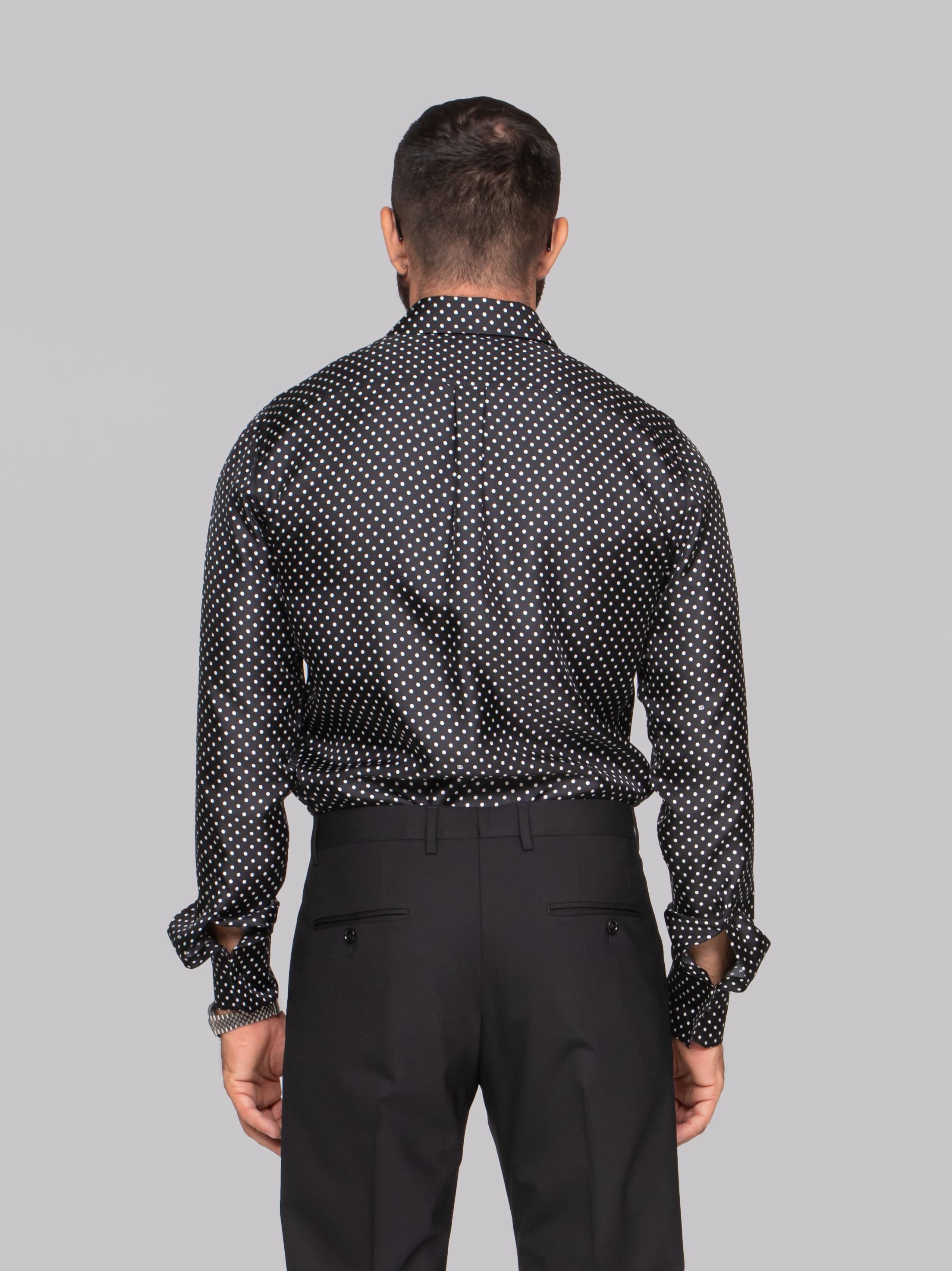DOLCE & GABBANA CAMICIA HN6DI POIS F.NERO
