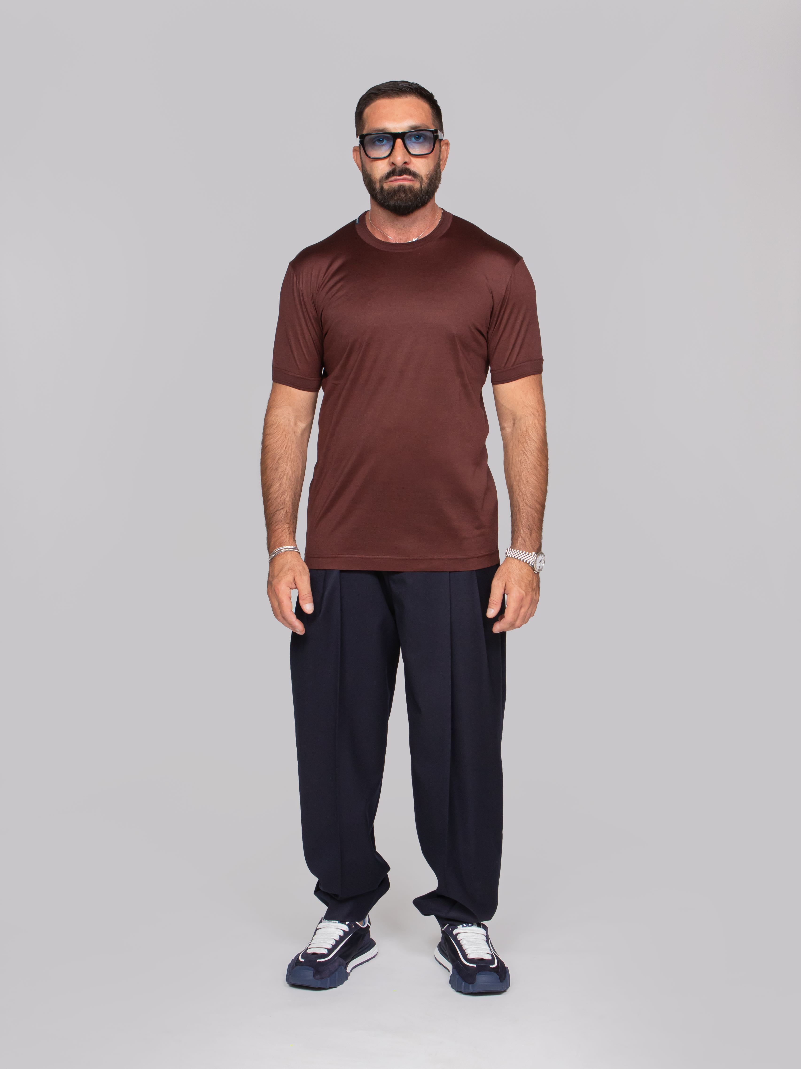 DOLCE & GABBANA T-SHIRT M/CORTA S8253 ROSSO/BORDEAUX