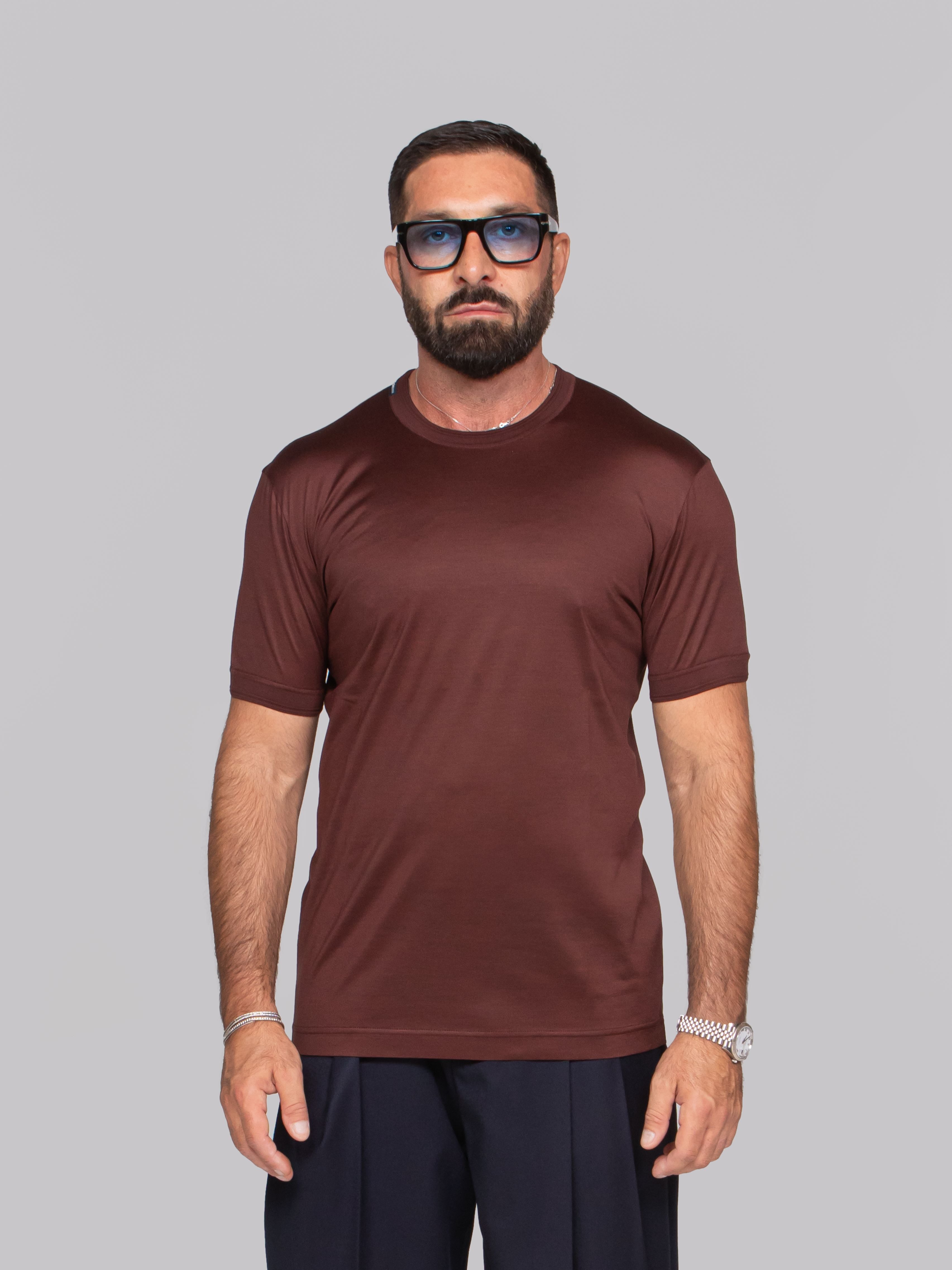 DOLCE & GABBANA T-SHIRT M/CORTA S8253 ROSSO/BORDEAUX