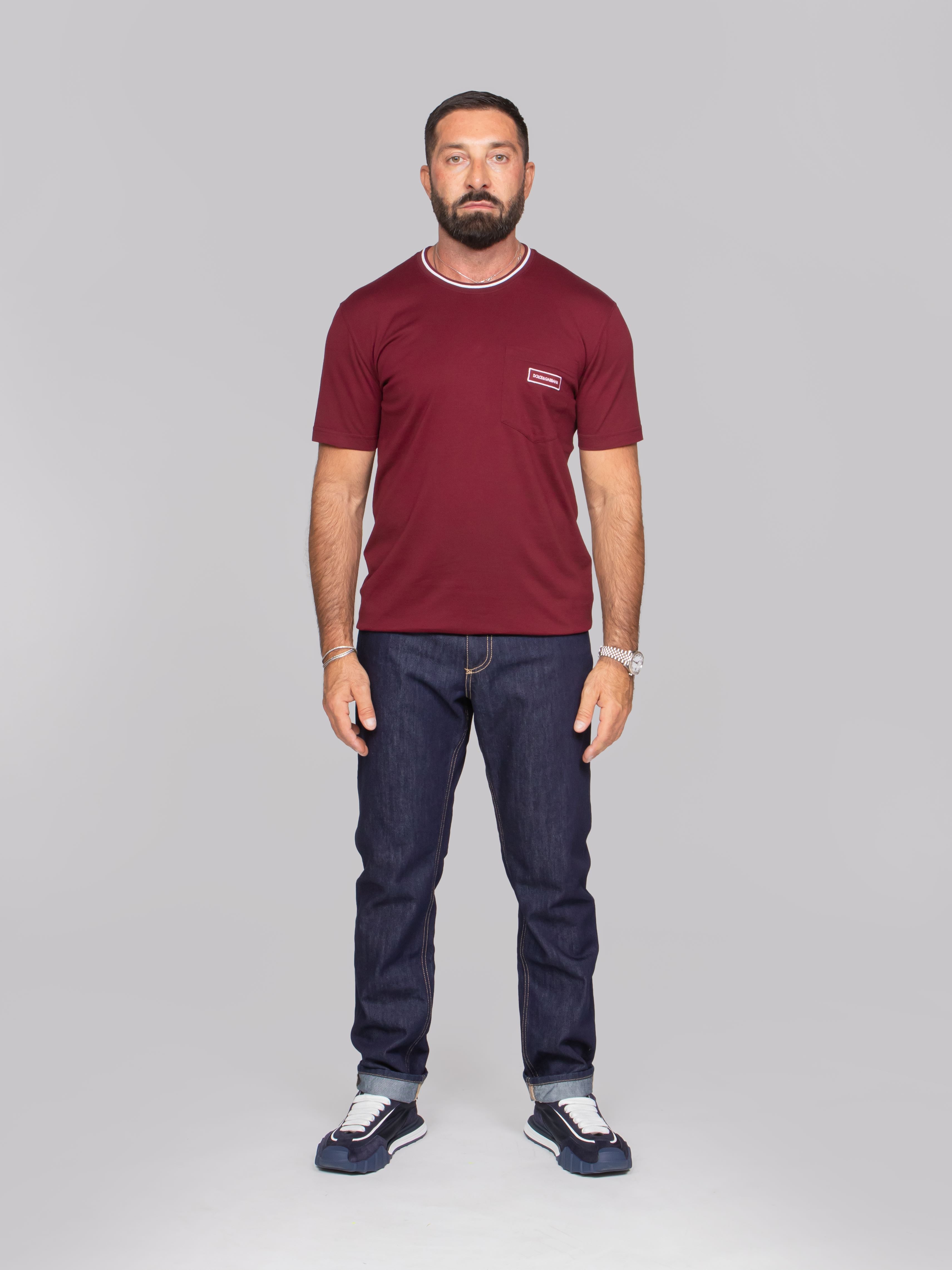 DOLCE & GABBANA T-SHIRT M/CORTA R0369 BORDEAUX