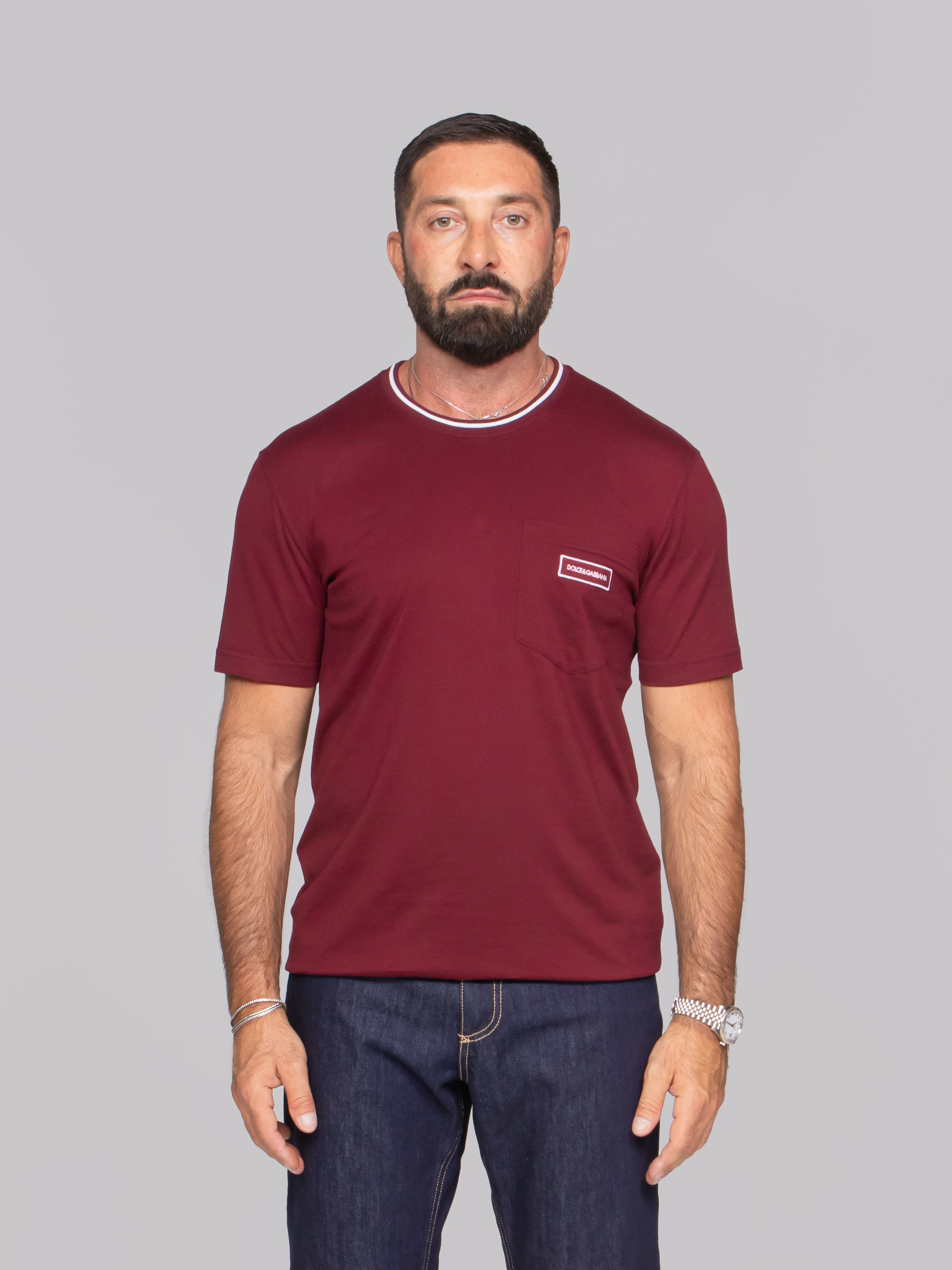 DOLCE & GABBANA T-SHIRT M/CORTA R0369 BORDEAUX