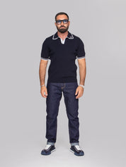 DOLCE & GABBANA POLO M/CORTA B0789 BLU/BIANCO