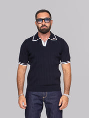 DOLCE & GABBANA POLO M/CORTA B0789 BLU/BIANCO