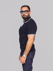 DOLCE & GABBANA POLO M/CORTA B0789 BLU/BIANCO