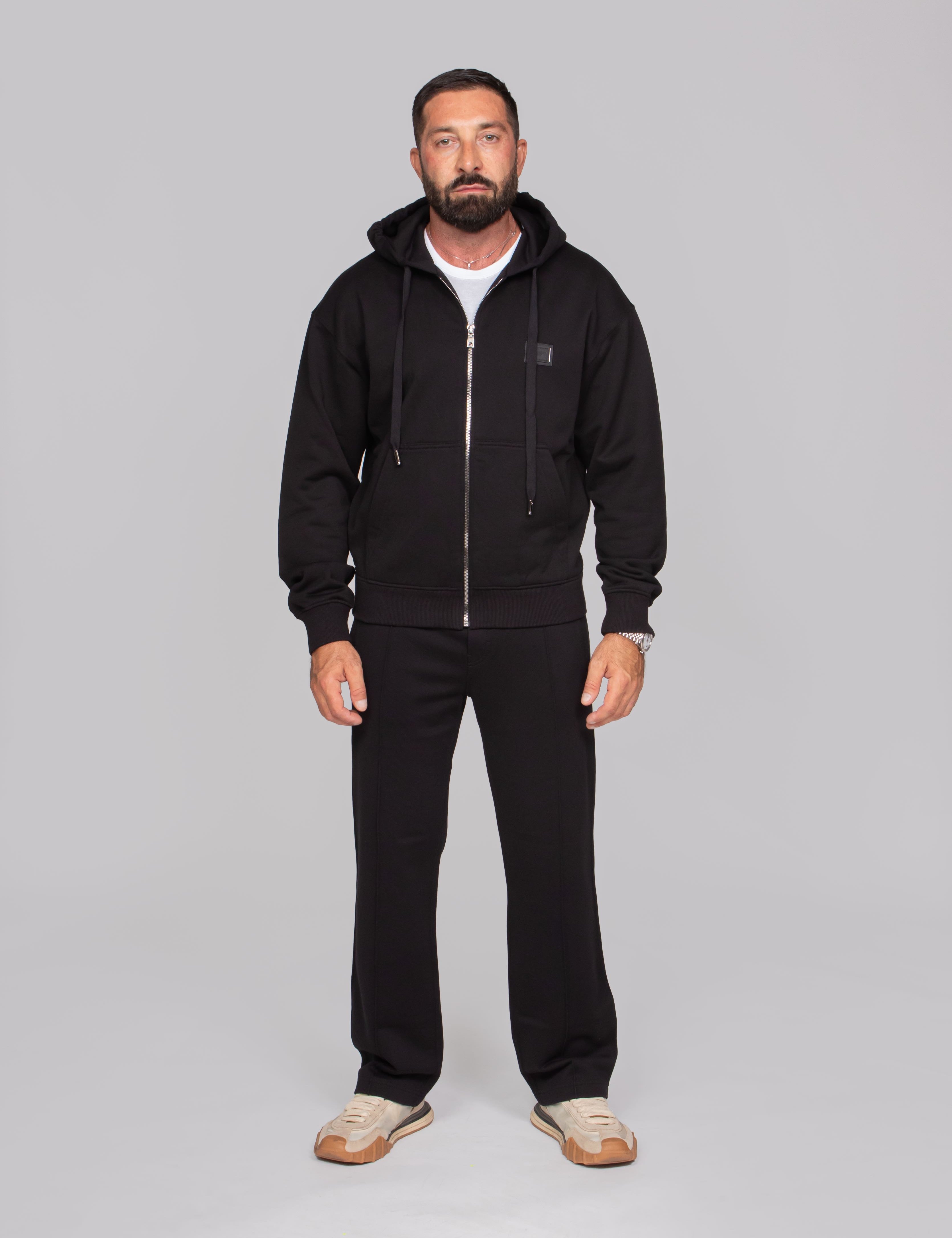 DOLCE & GABBANA FELPA CON CAPPUCCIO N0000 NERO