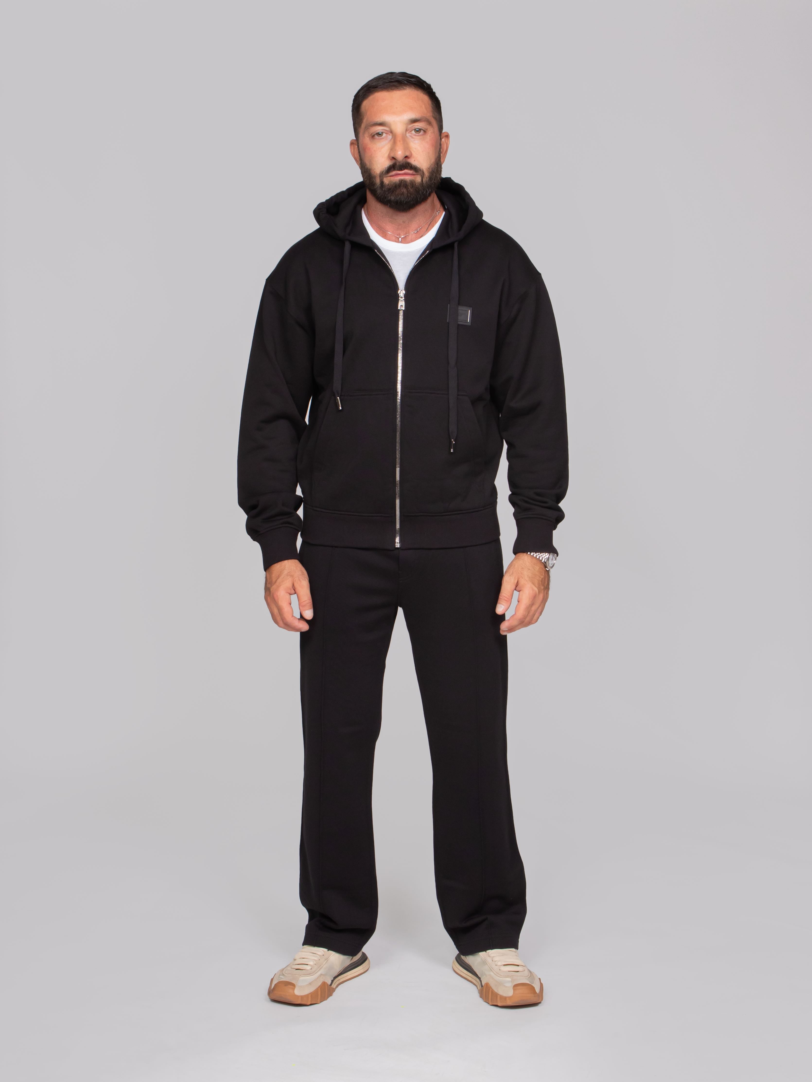 DOLCE & GABBANA FELPA CON CAPPUCCIO N0000 NERO