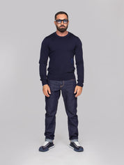 DOLCE & GABBANA MAGLIA GIROCOLLO B0665 BLU SCURO