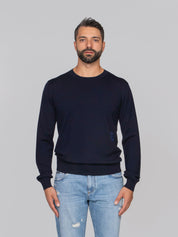 DOLCE & GABBANA MAGLIA GIROCOLLO B0665 BLU SCURO
