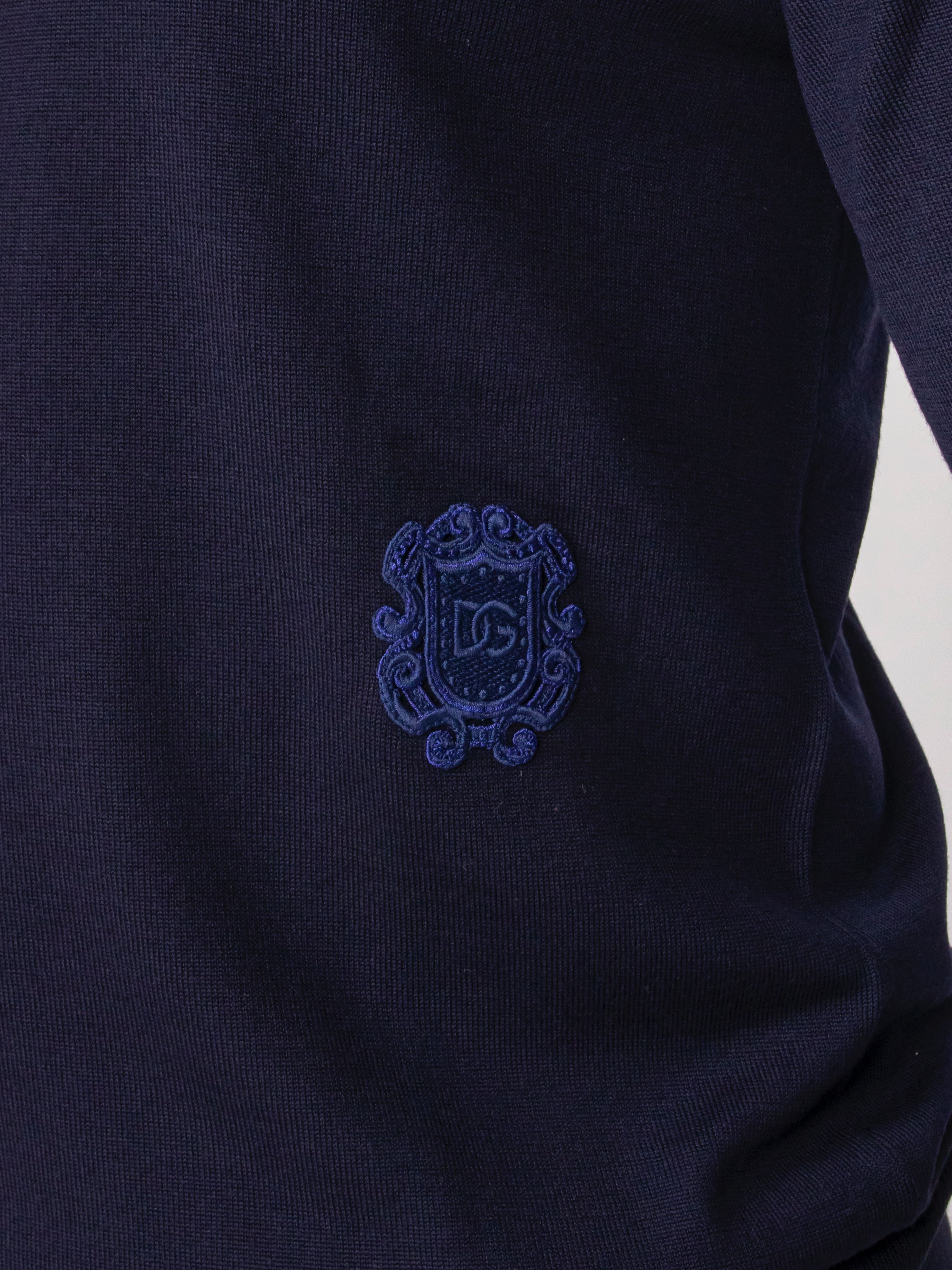 DOLCE & GABBANA MAGLIA GIROCOLLO B0665 BLU SCURO