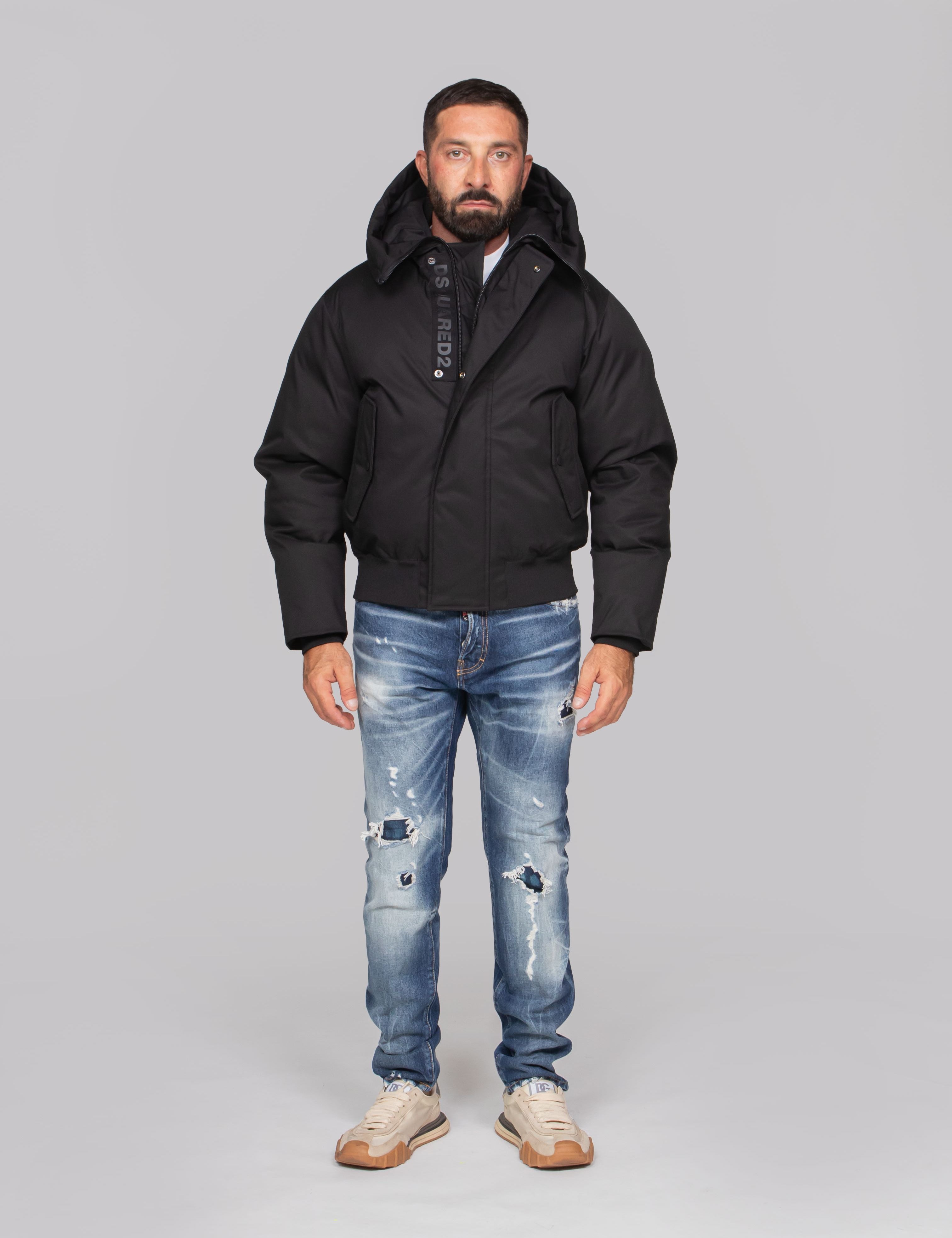 DSQUARED2 BOMBER TECHNO DOWN 900 NERO