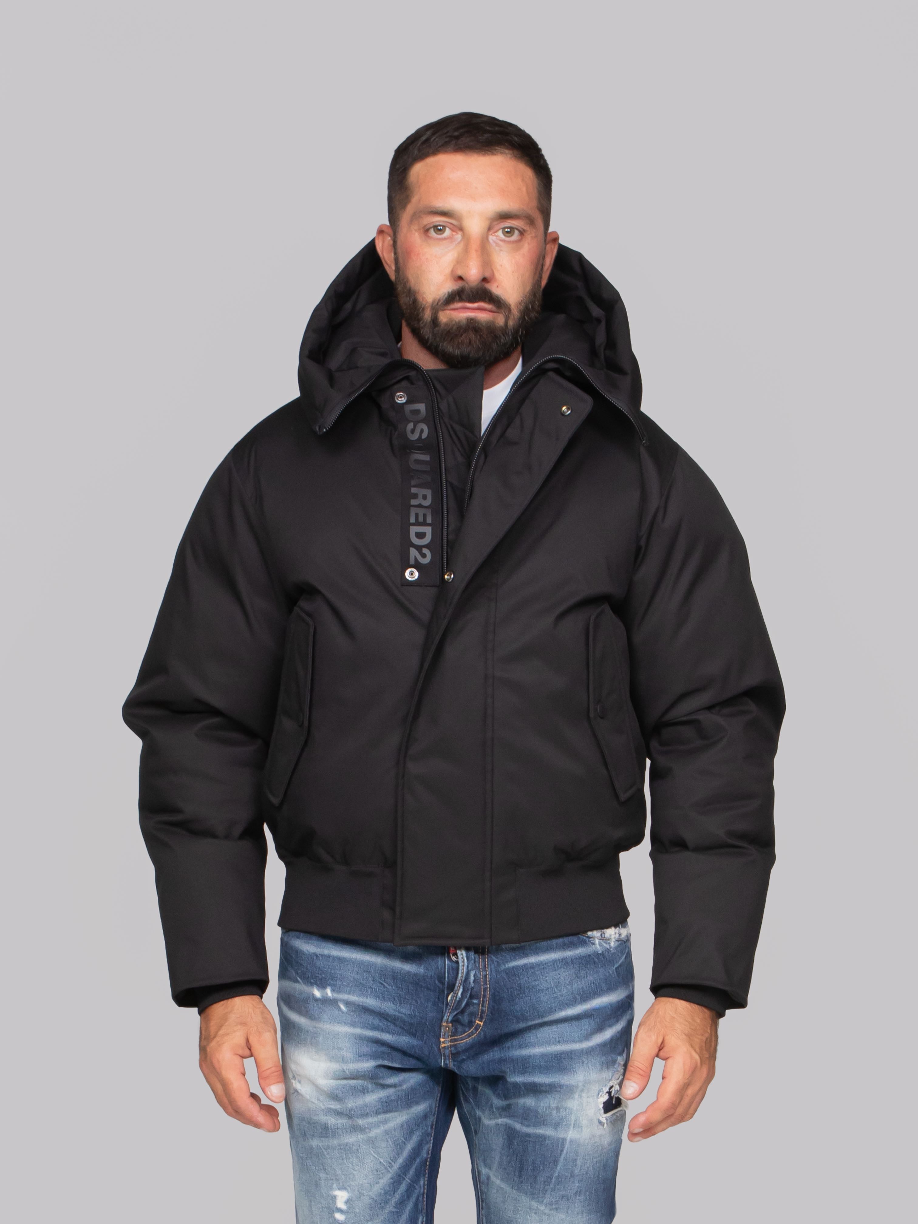 DSQUARED2 BOMBER TECHNO DOWN 900 NERO
