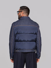 DSQUARED2 GIACCA HYBRID PUFFER JEAN 964 NAVY/BLUE