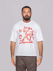 DSQUARED2 T-SHIRT LOOSE FIT 100 BIANCO