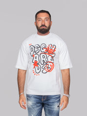 DSQUARED2 T-SHIRT LOOSE FIT 100 BIANCO
