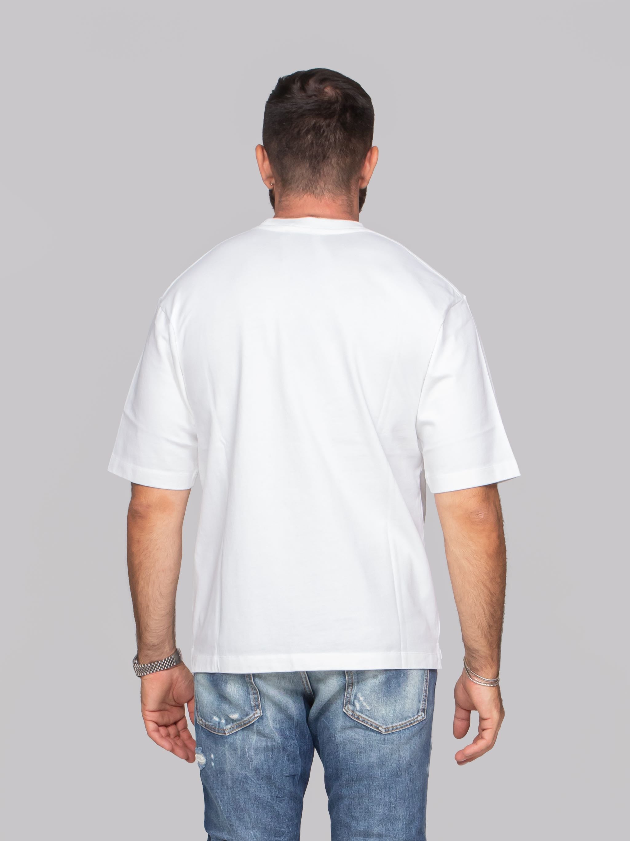 DSQUARED2 T-SHIRT LOOSE FIT 100 BIANCO