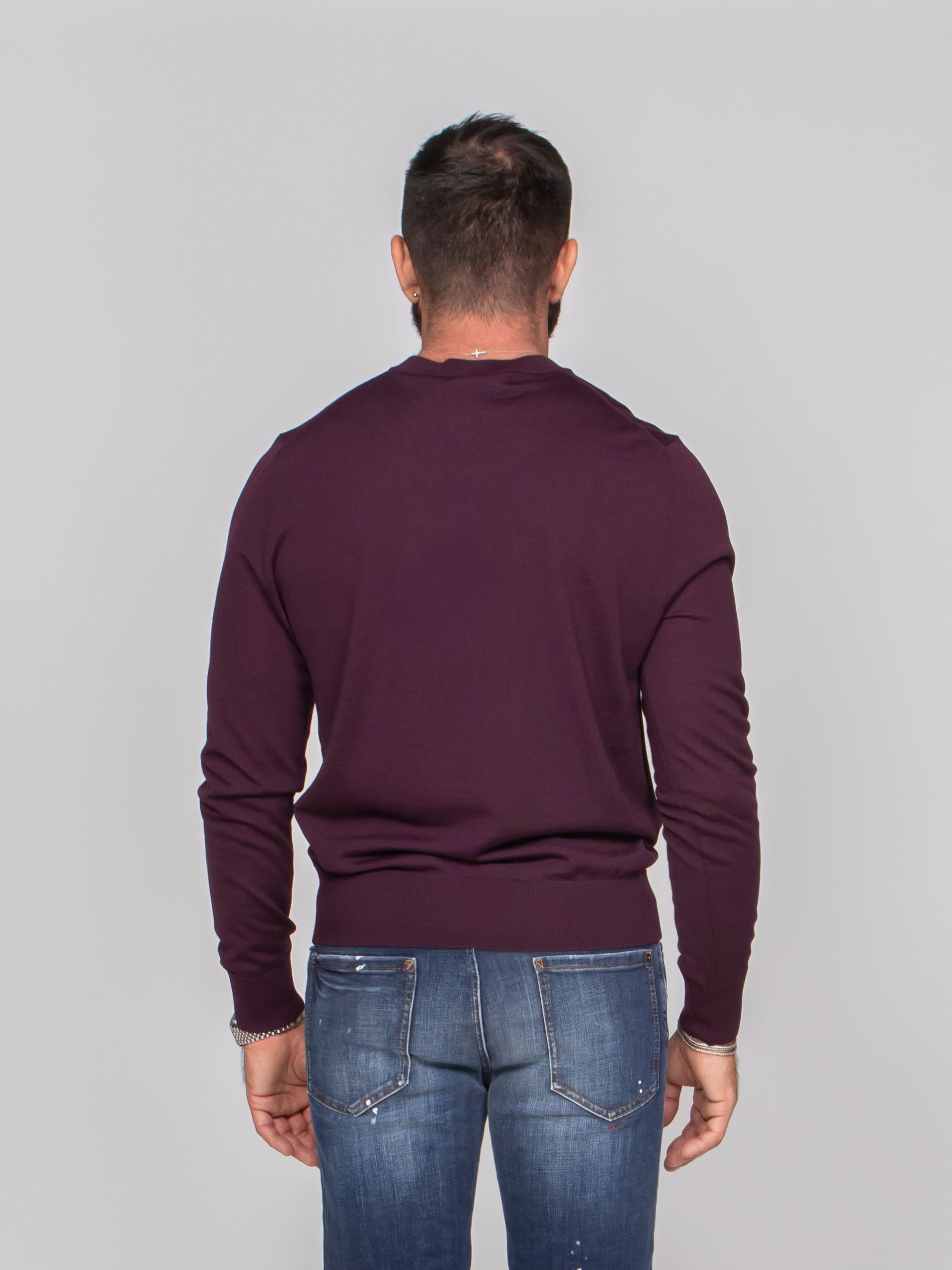 DSQUARED2 MAGLIA UPSIDE DOWN 392 BURGUNDY