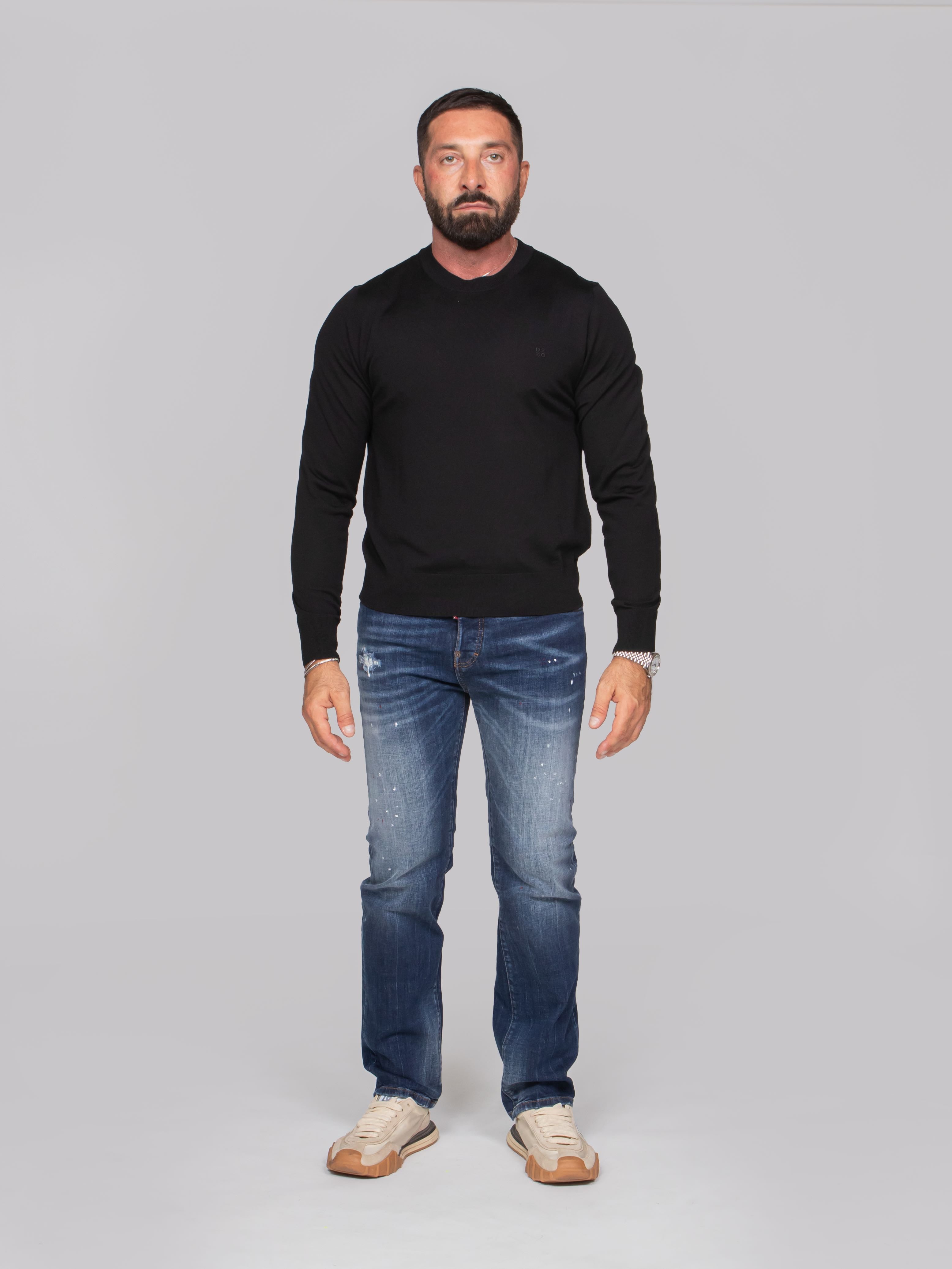 DSQUARED2 MAGLIA UPSIDE DOWN 900 NERO