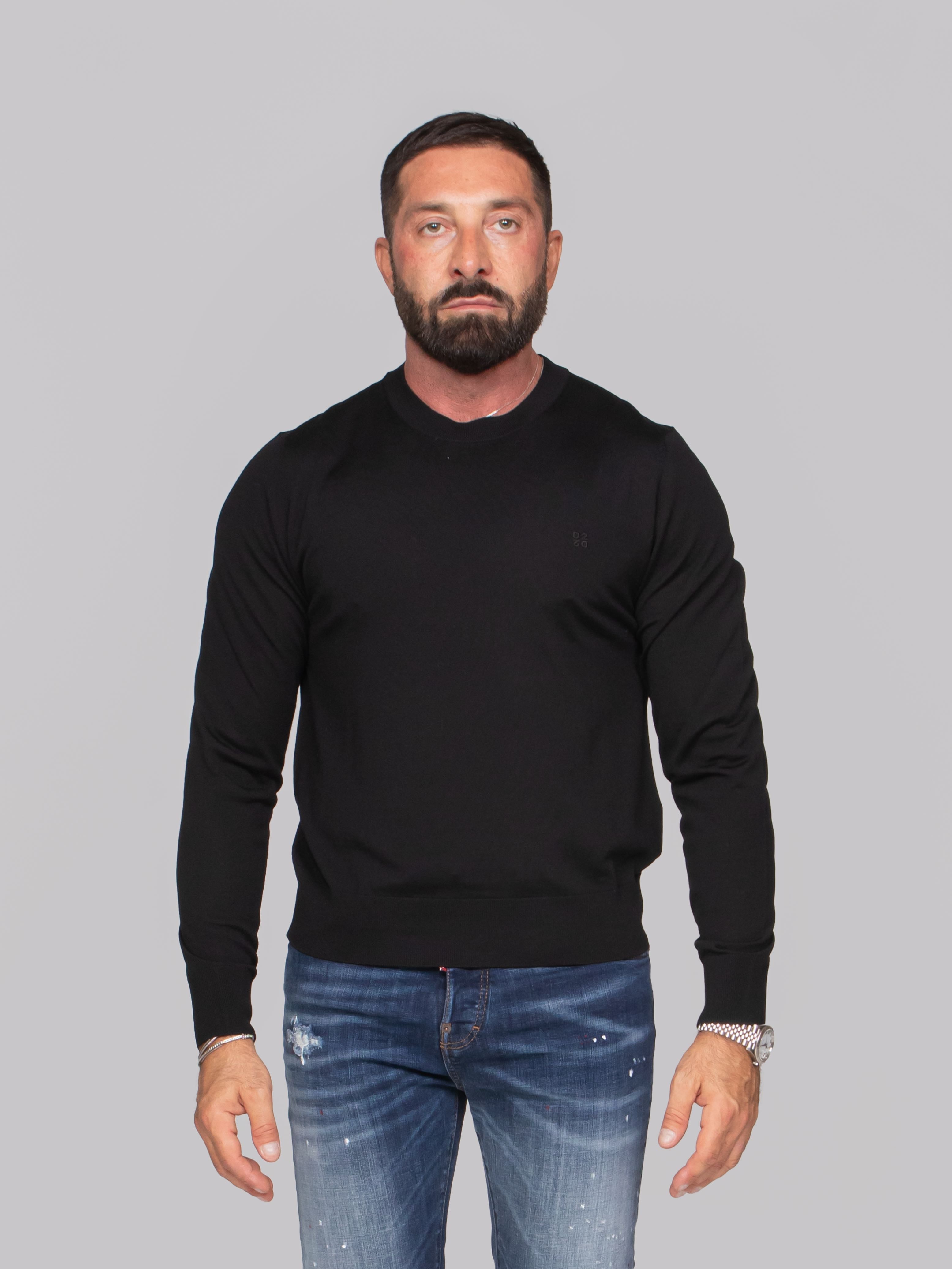 DSQUARED2 MAGLIA UPSIDE DOWN 900 NERO