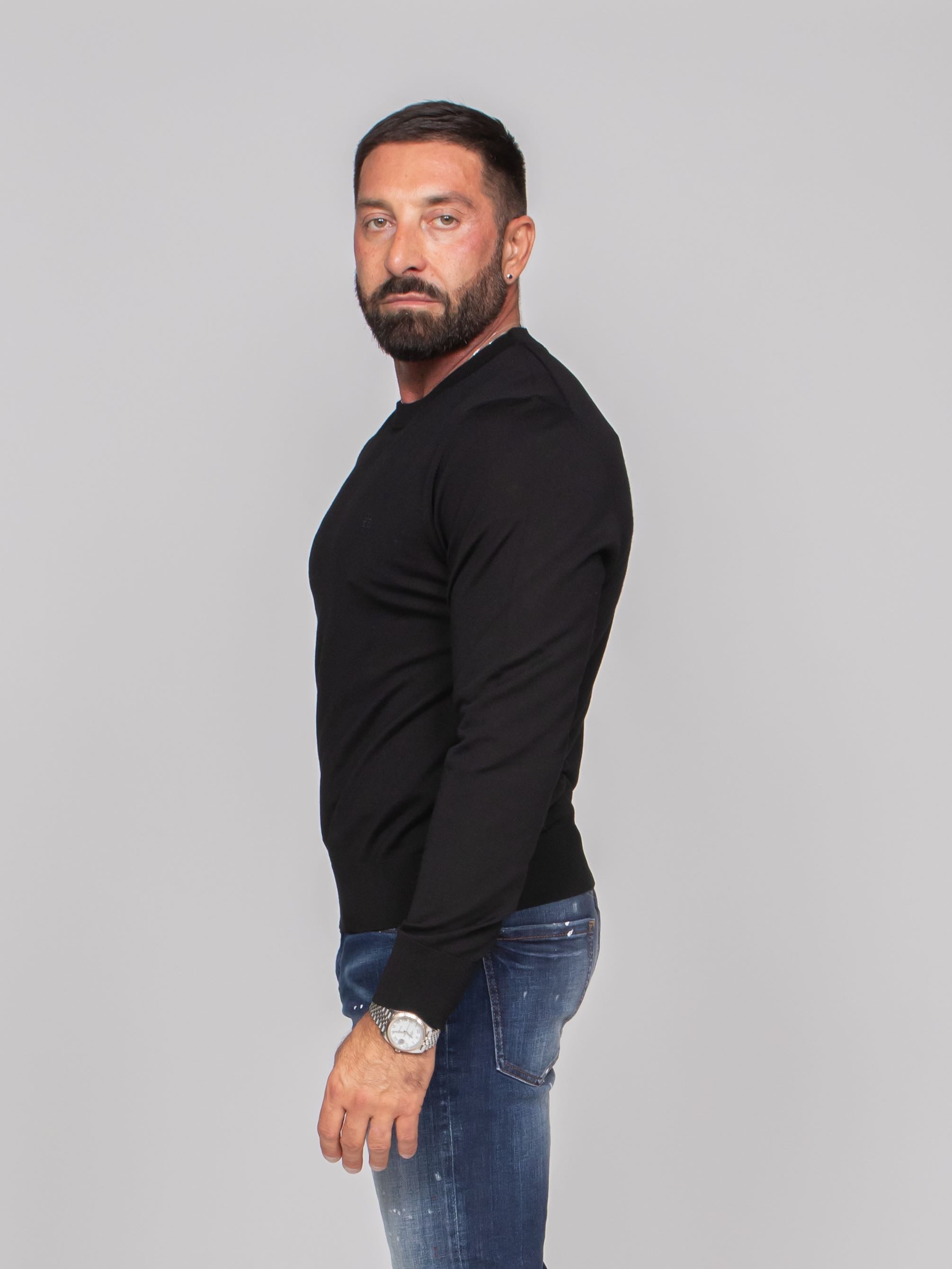 DSQUARED2 MAGLIA UPSIDE DOWN 900 NERO