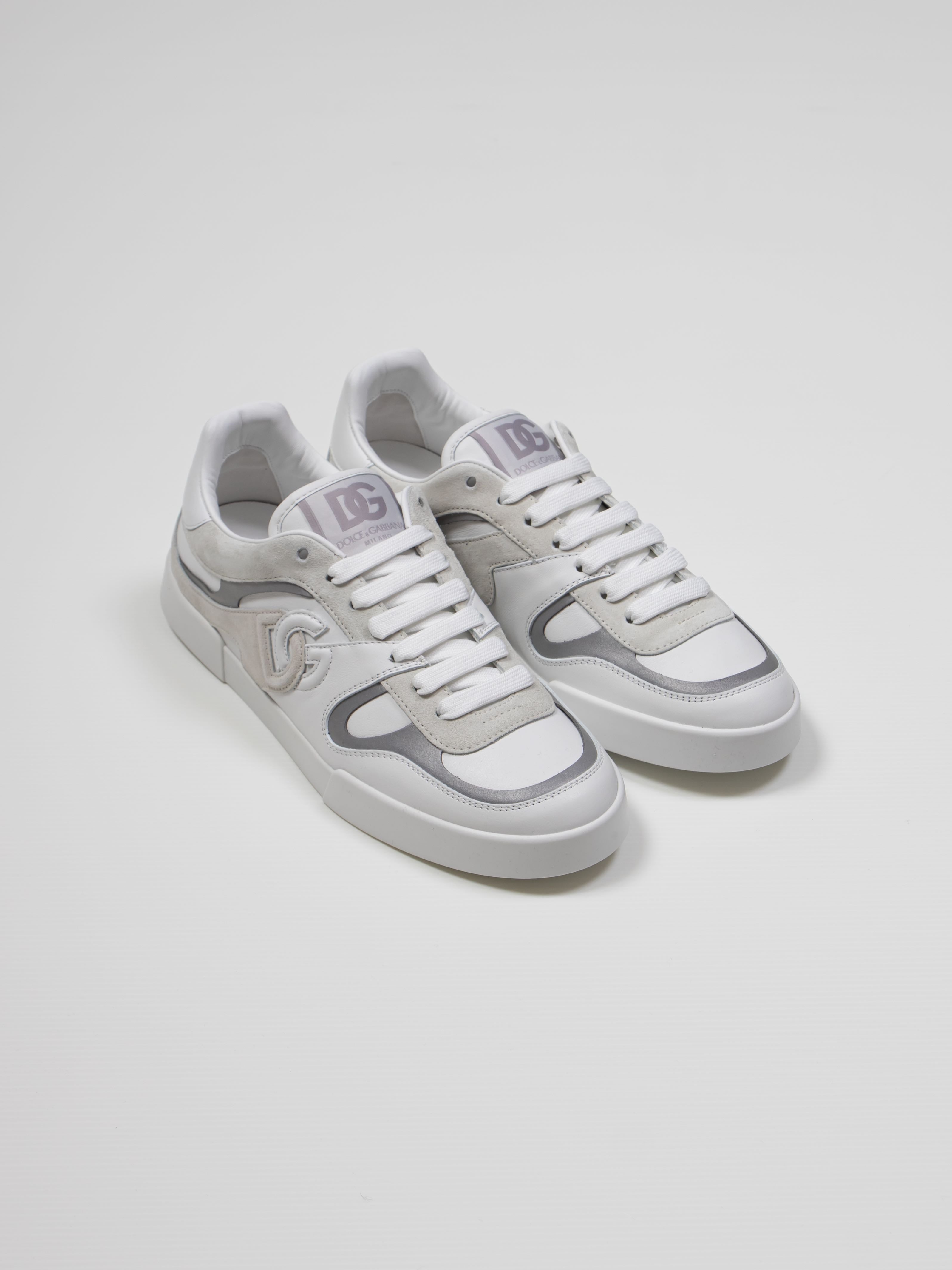 DOLCE & GABBANA SNEAKER BASSA 8L853 BIANCO/GHIACCIO