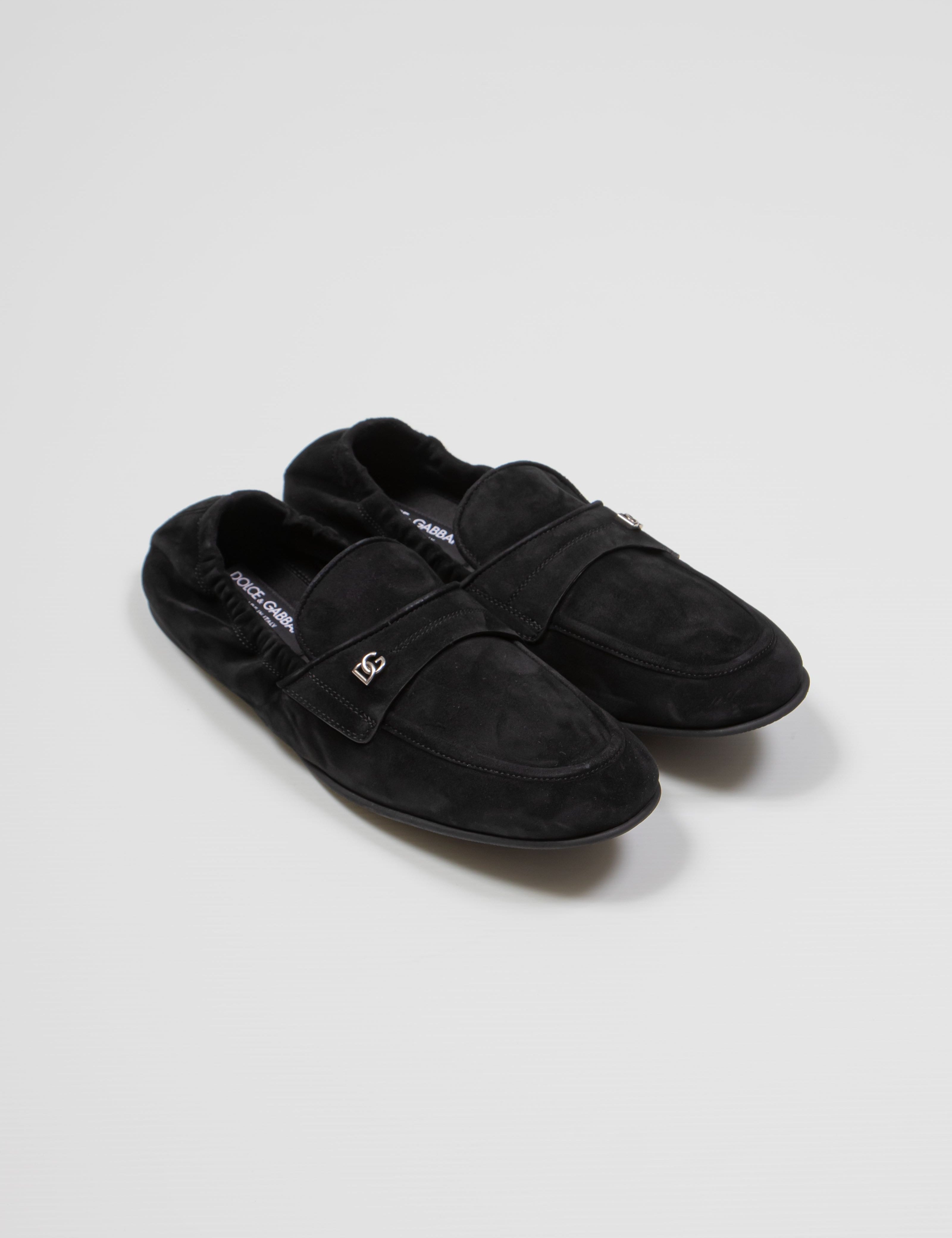 DOLCE & GABBANA PANTOFOLA VELVET 80999 NERO
