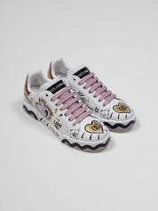 DOLCE & GABBANA SNEAKER BASSA 89662 BIANCO/ORO