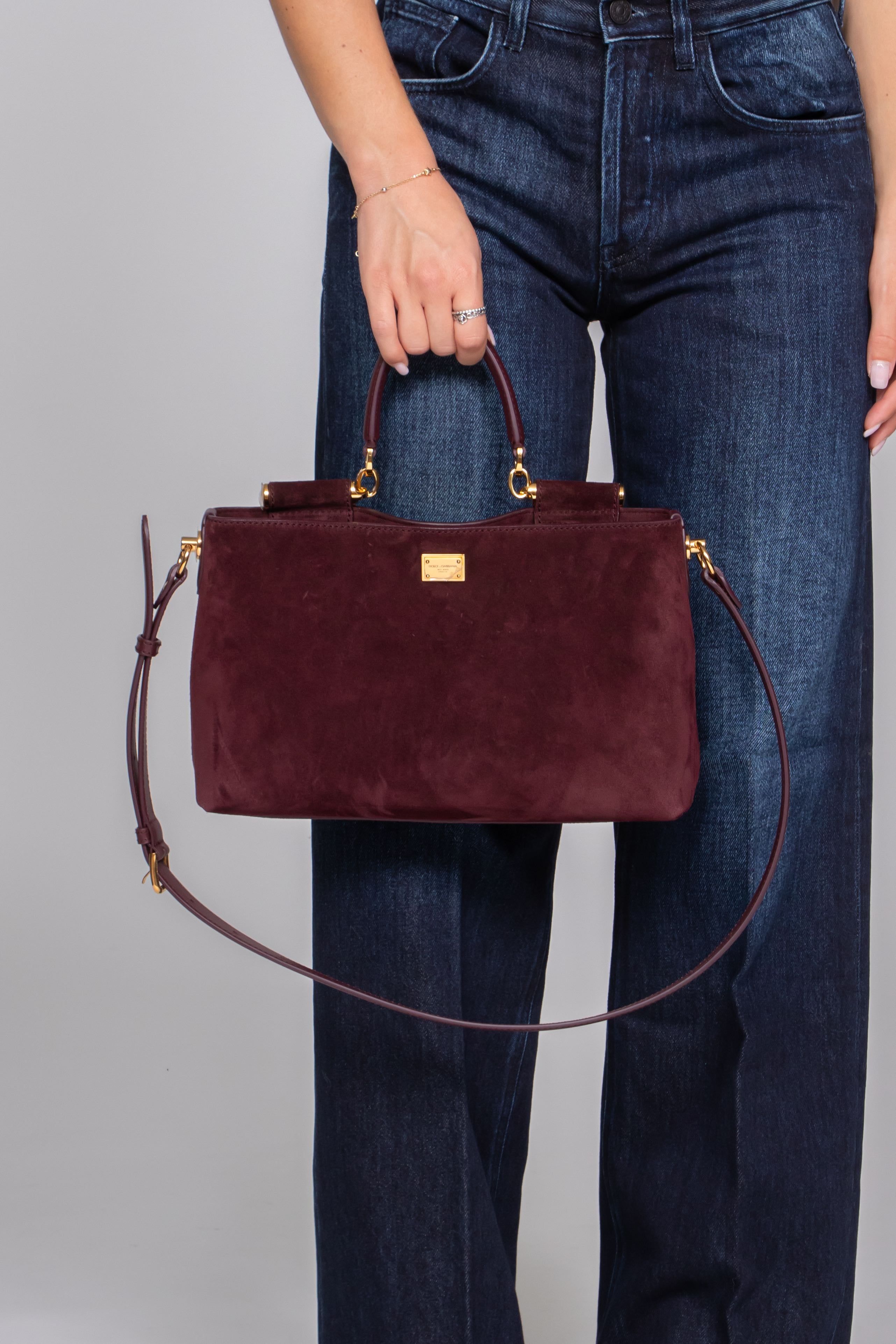 DOLCE & GABBANA BORSA TRACOLLA 8B517 BORDEAUX/BORDEAUX