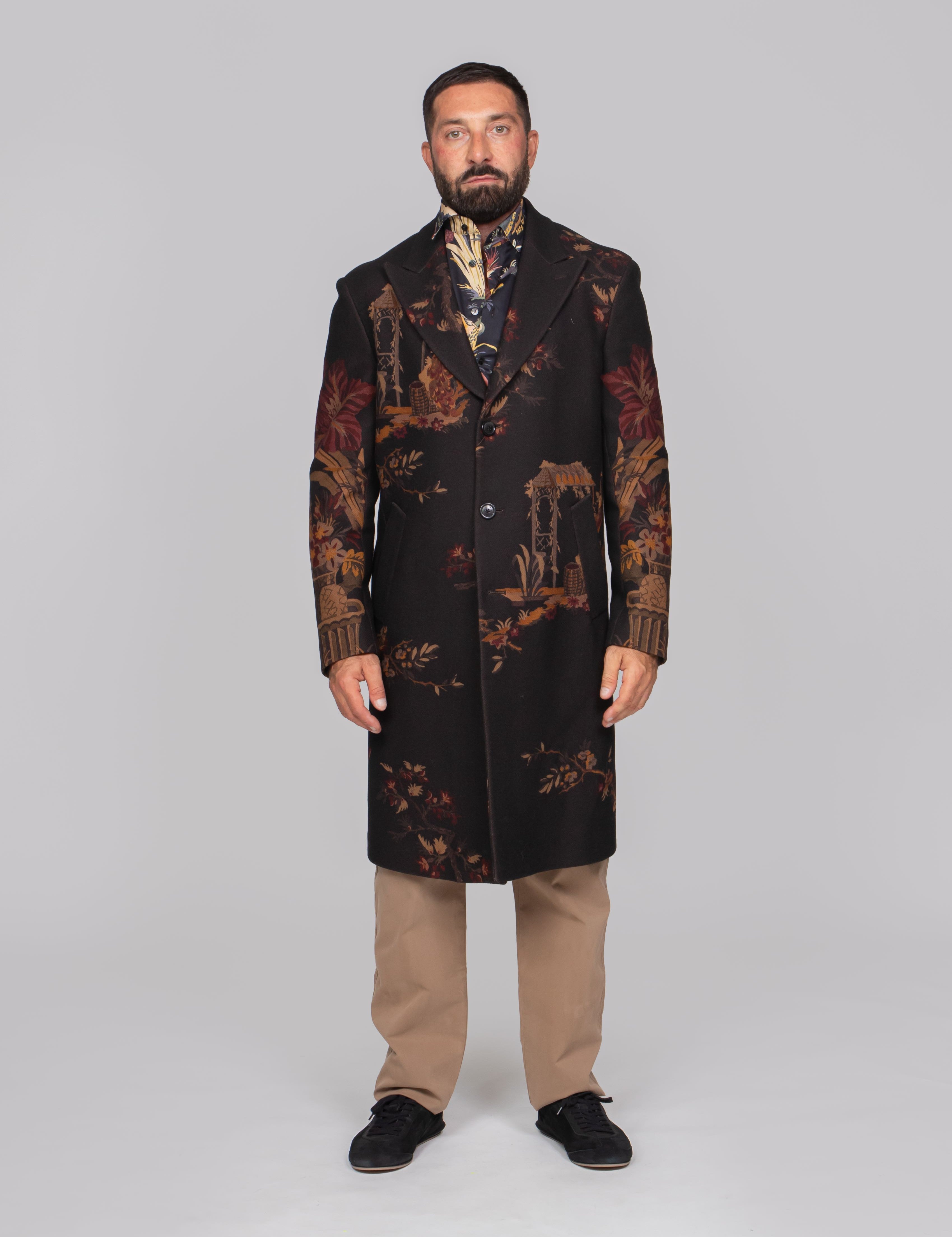 ETRO CAPPOTTO SOHO X0810 F.DO NERO