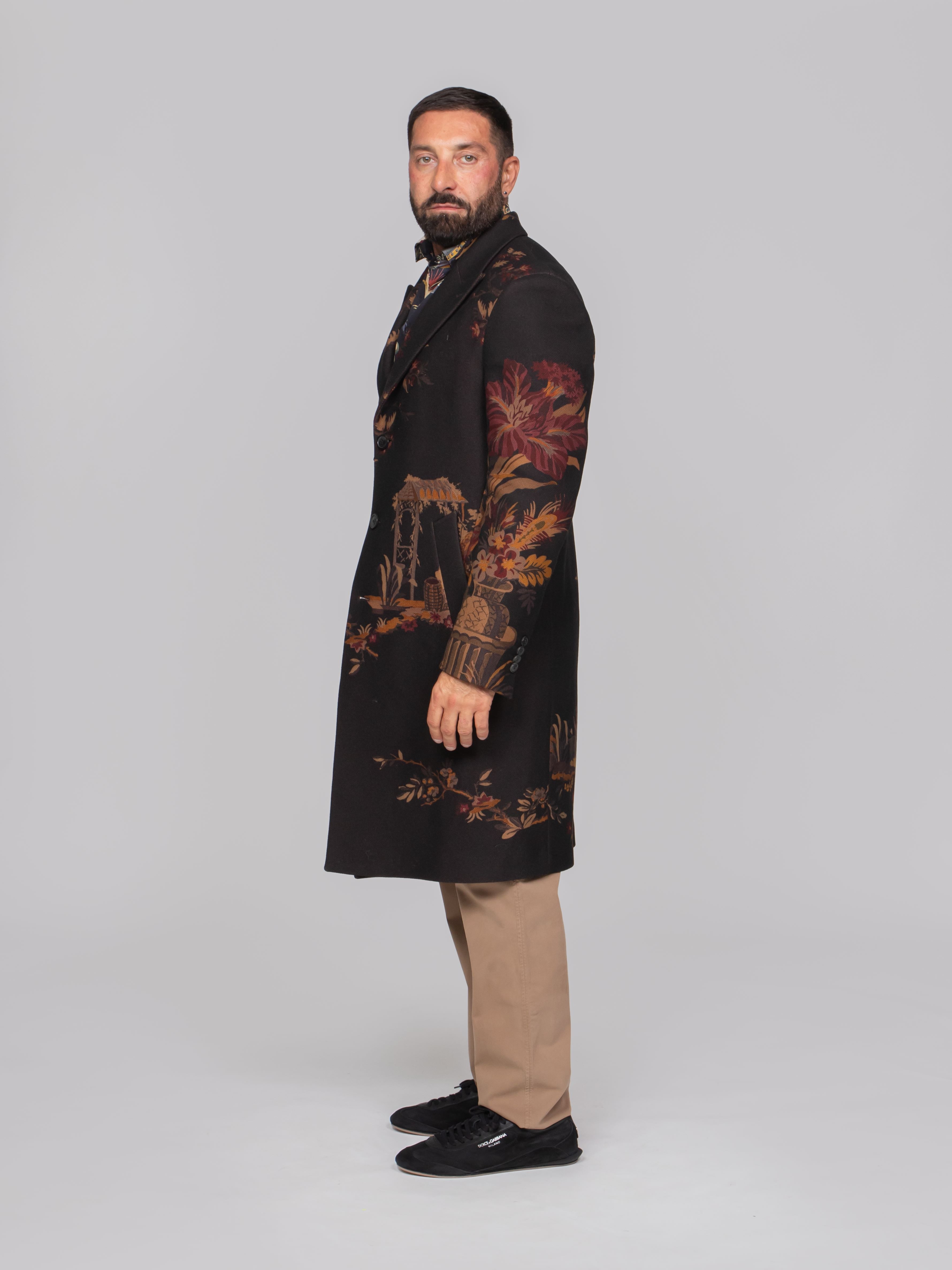 ETRO CAPPOTTO SOHO X0810 F.DO NERO