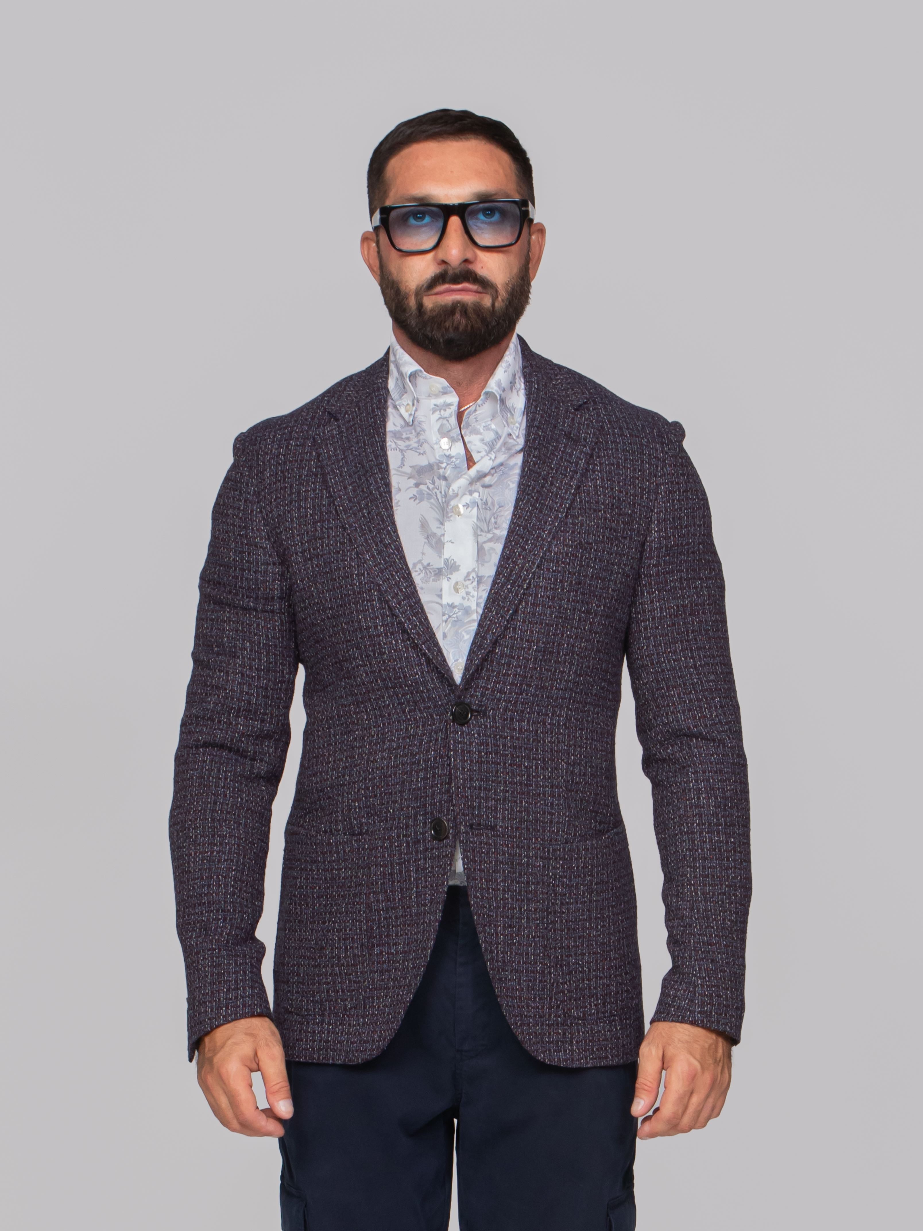 ETRO GIACCA ROMA S9885 F.DO BLU