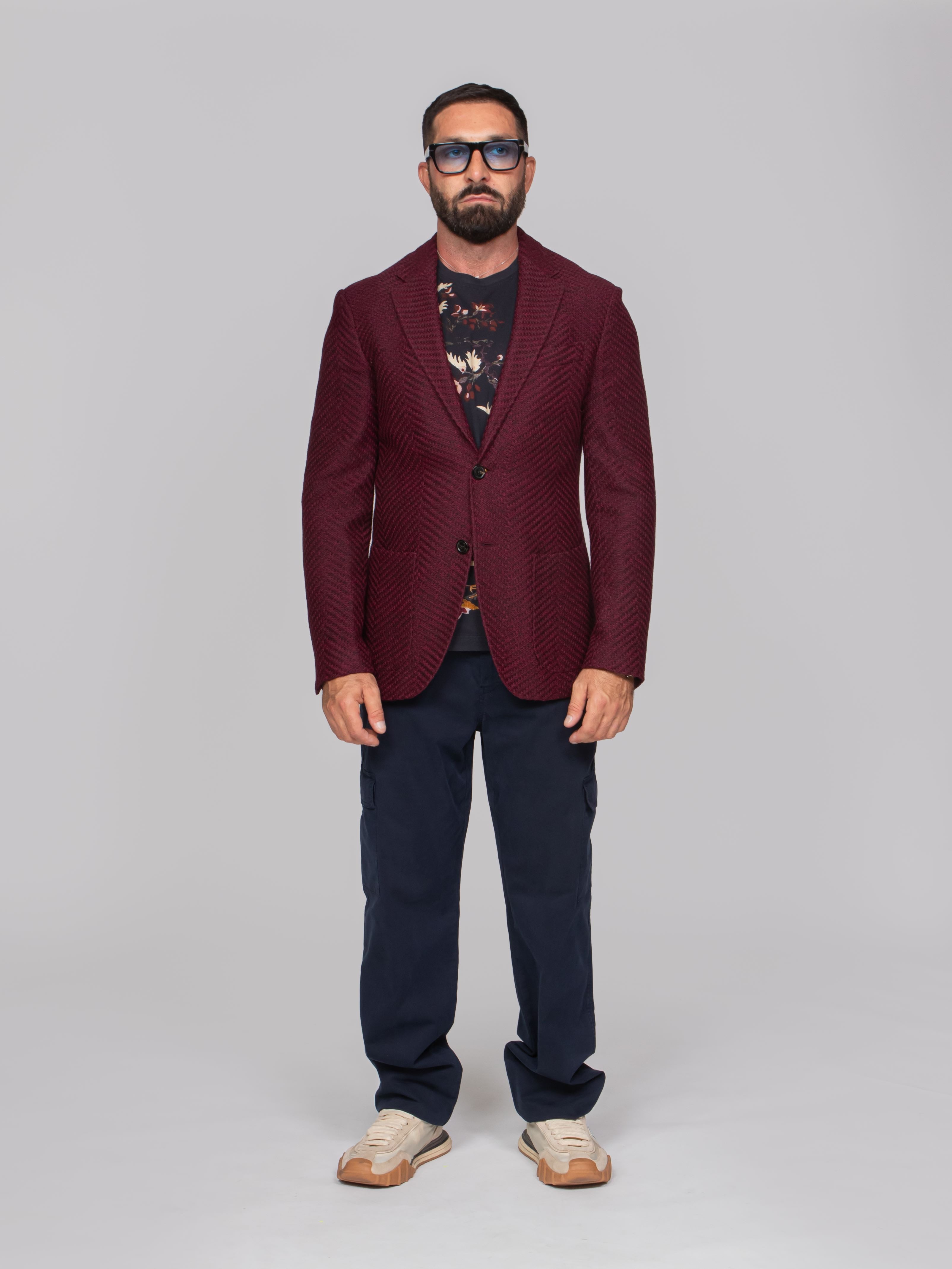ETRO GIACCA ROMA R0369 BURGUNDY