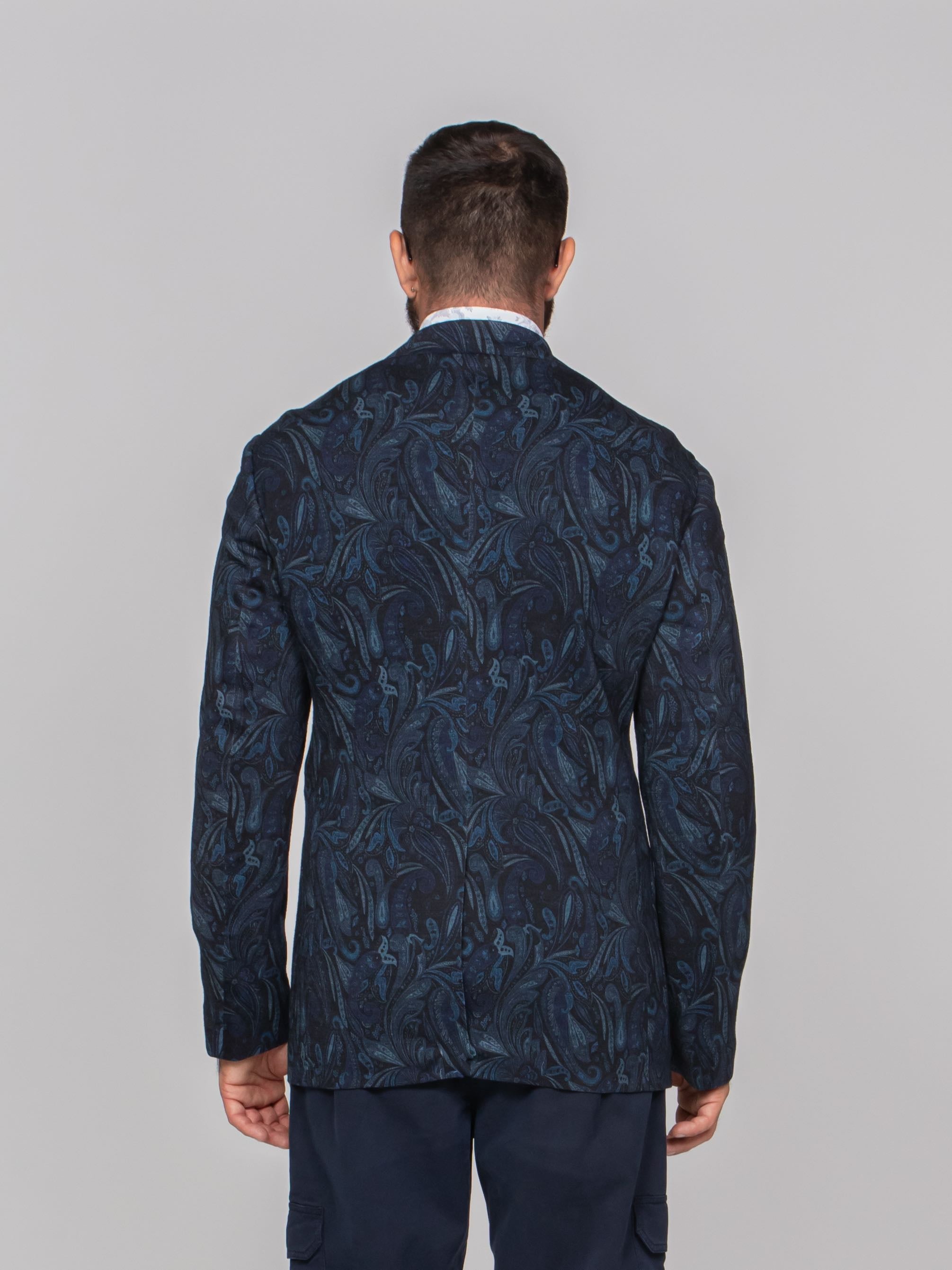 ETRO GIACCA JERSEY PACKABLE X0883 F.DO BLU