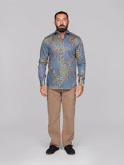 ETRO CAMICIA ROMA X0883 F.DO BLU
