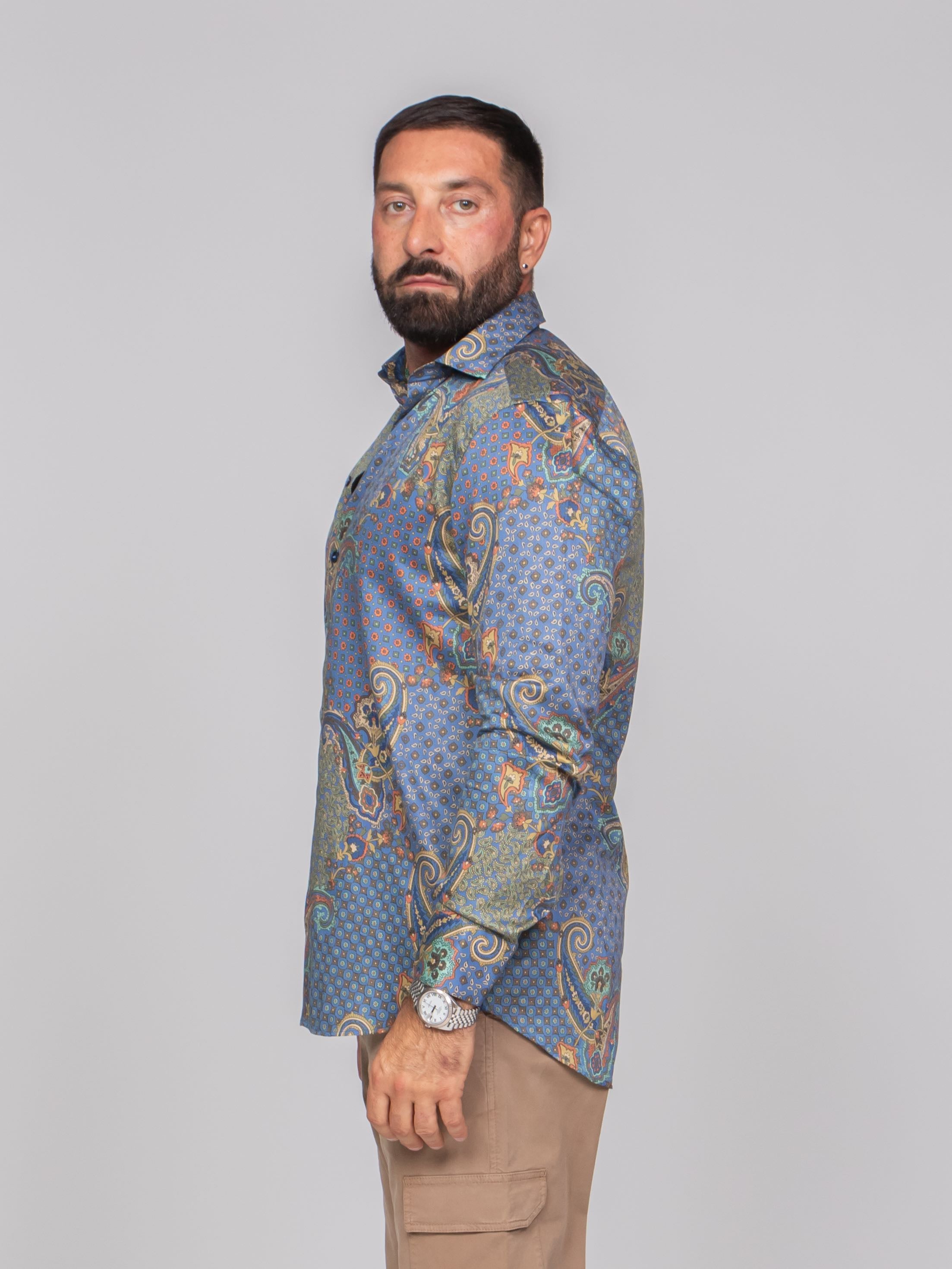 ETRO CAMICIA ROMA X0883 F.DO BLU