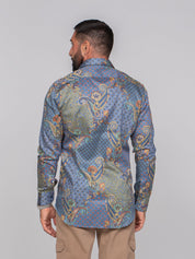 ETRO CAMICIA ROMA X0883 F.DO BLU