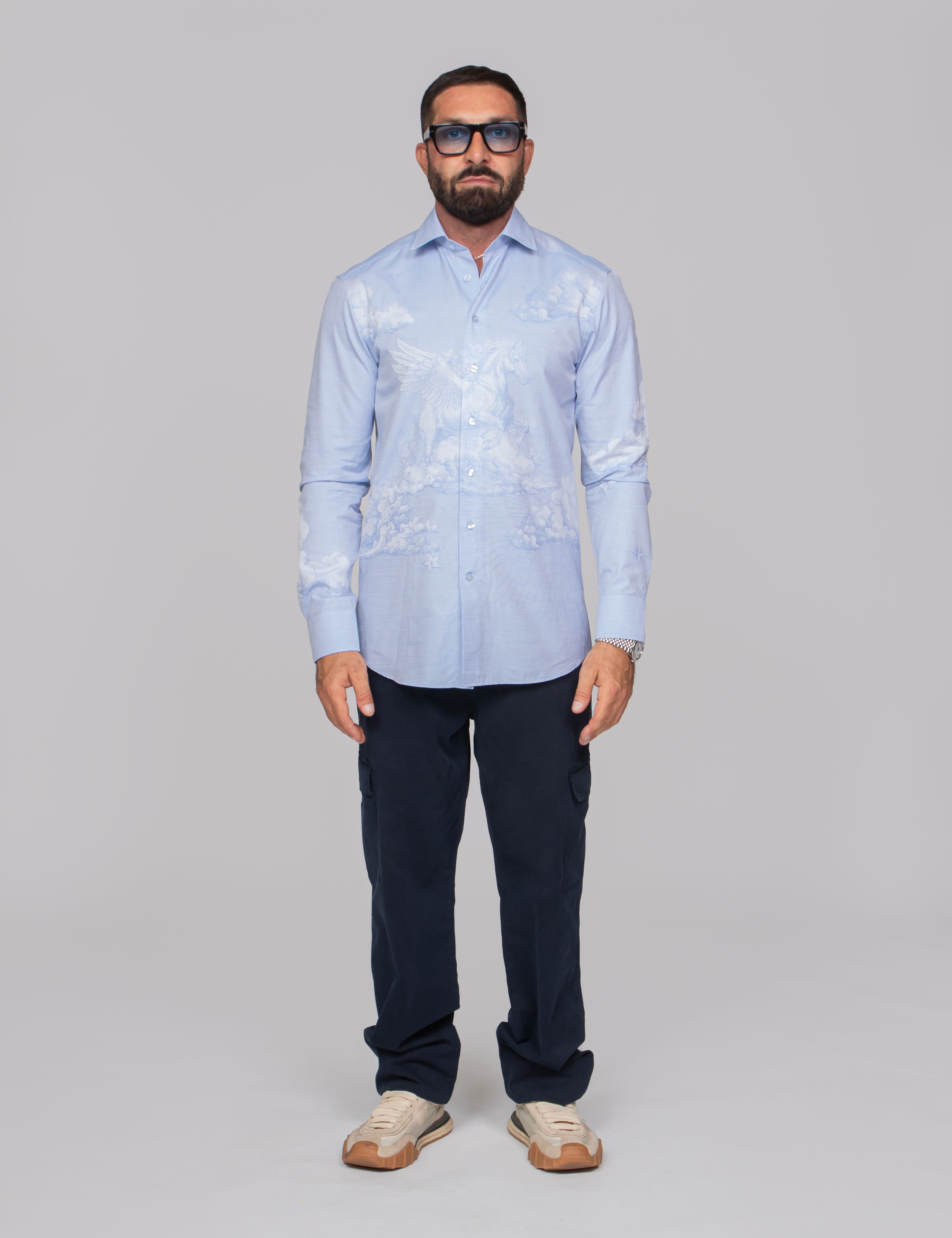 ETRO CAMICIA ROMA B0028 AZZURRO