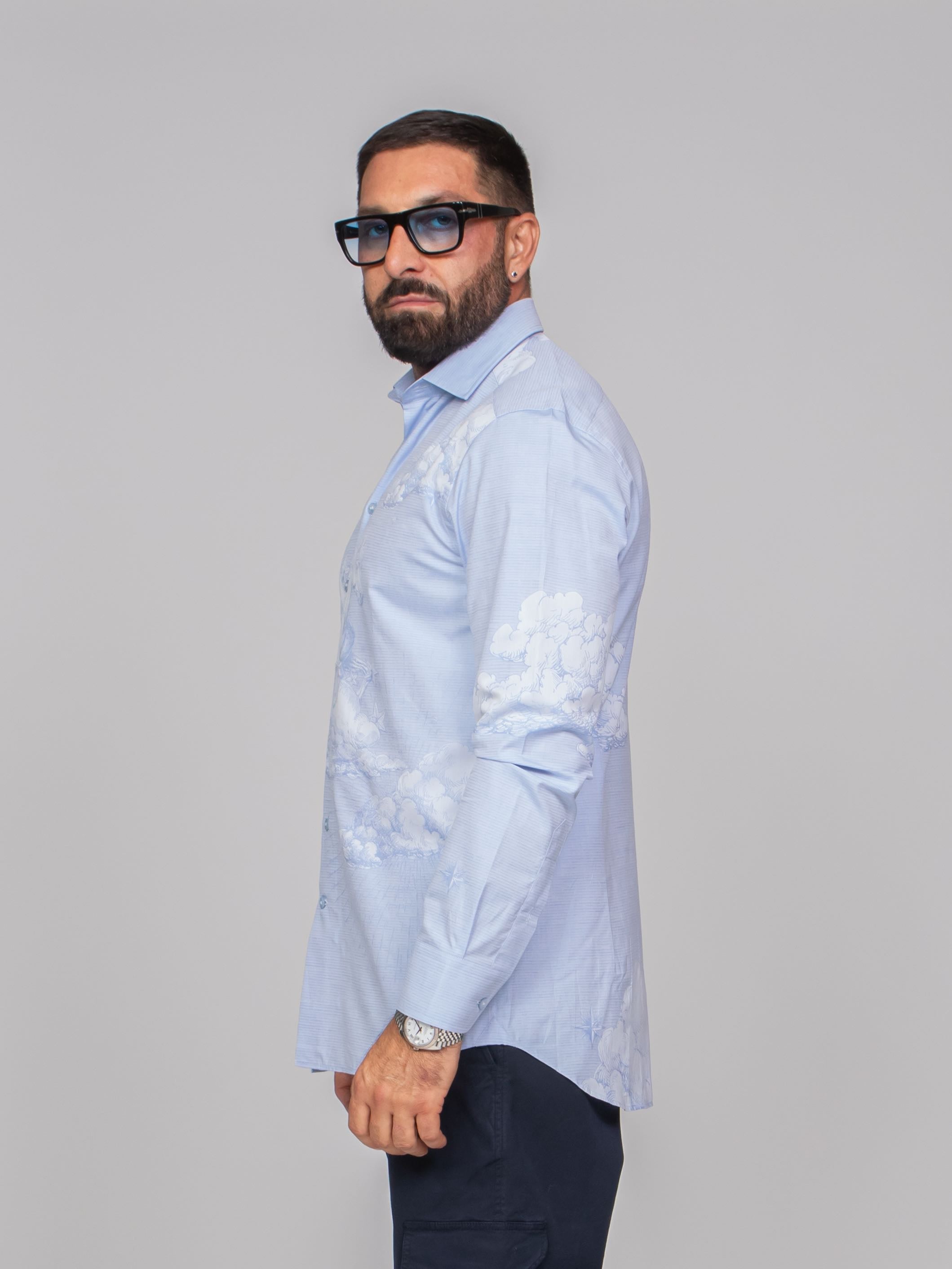 ETRO CAMICIA ROMA B0028 AZZURRO