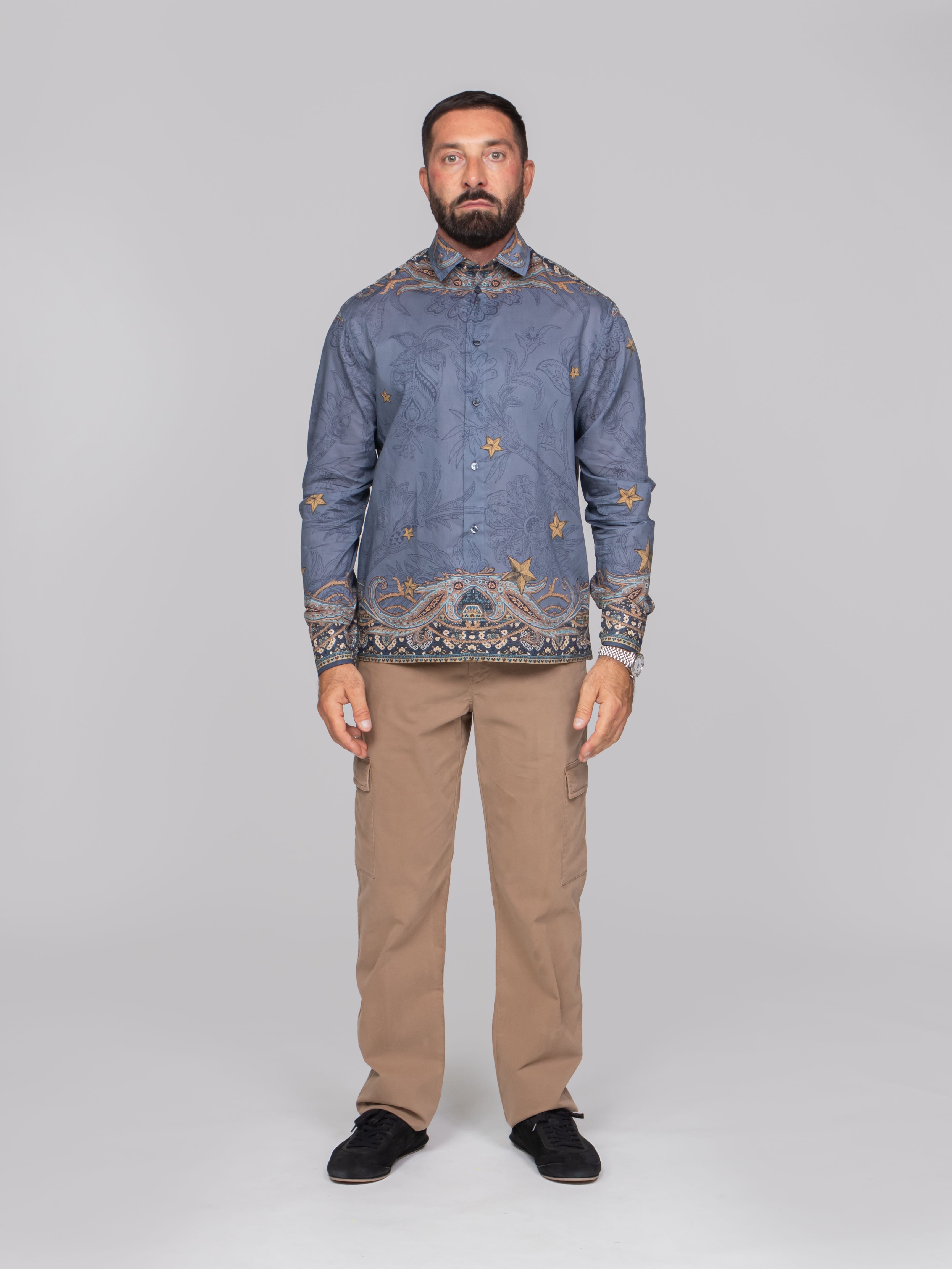 ETRO CAMICIA EASY X0883 F.DO BLU