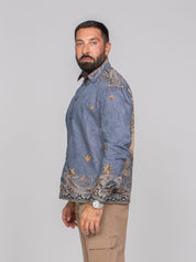 ETRO CAMICIA EASY X0883 F.DO BLU